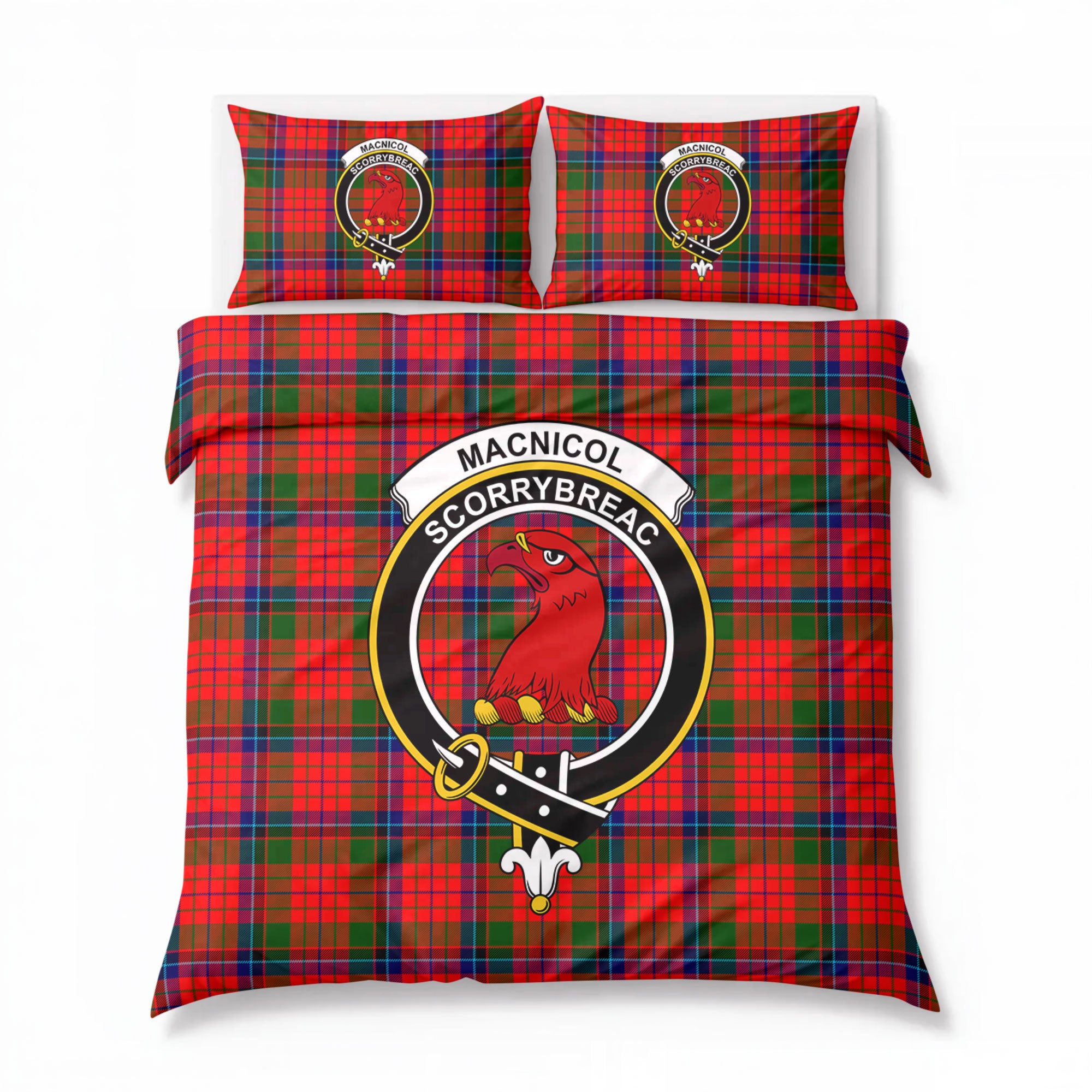 MacNicol (of Scorrybreac) Tartan Crest Bedding Set