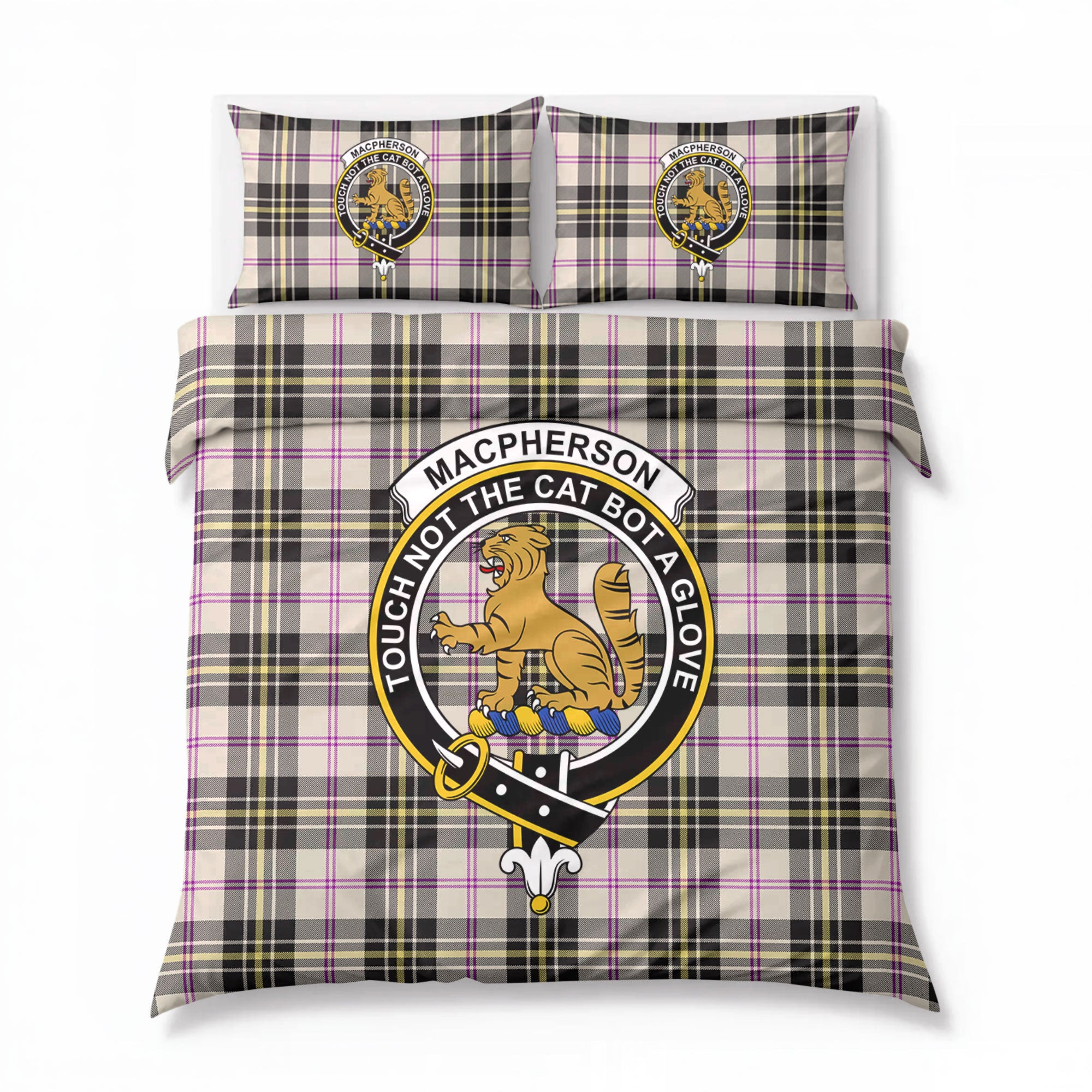 MacPherson Dress Ancient Tartan Crest Bedding Set