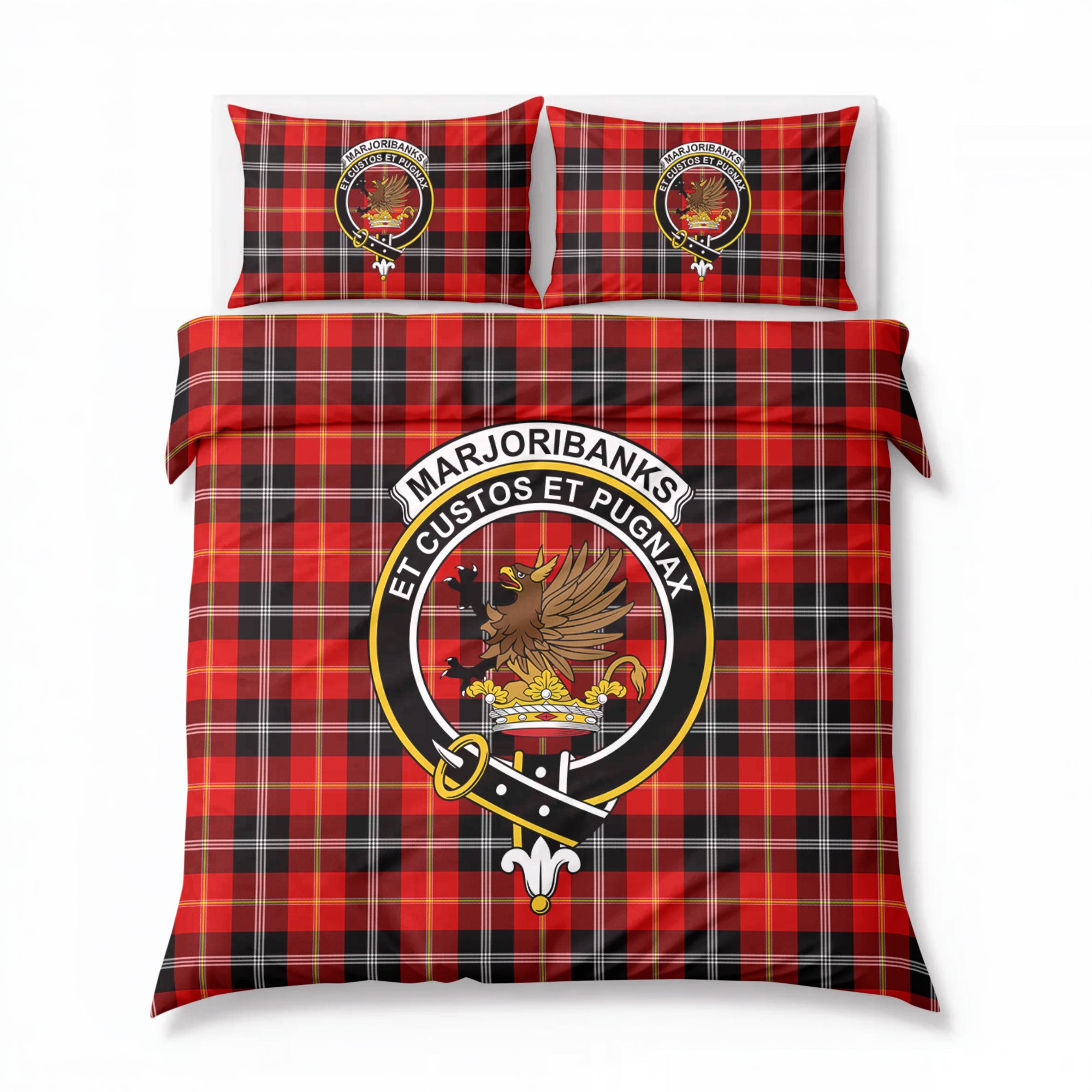Marjoribanks Tartan Crest Bedding Set