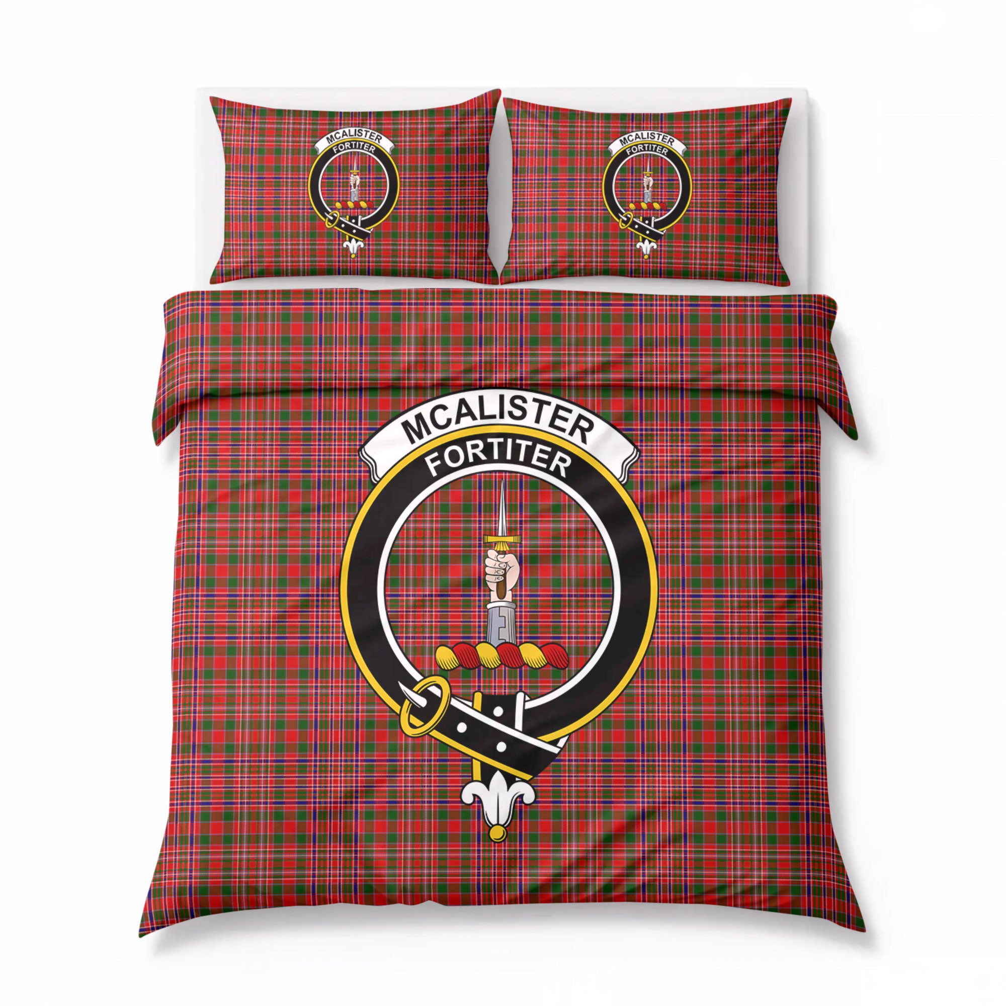 McAlister Modern Tartan Crest Bedding Set