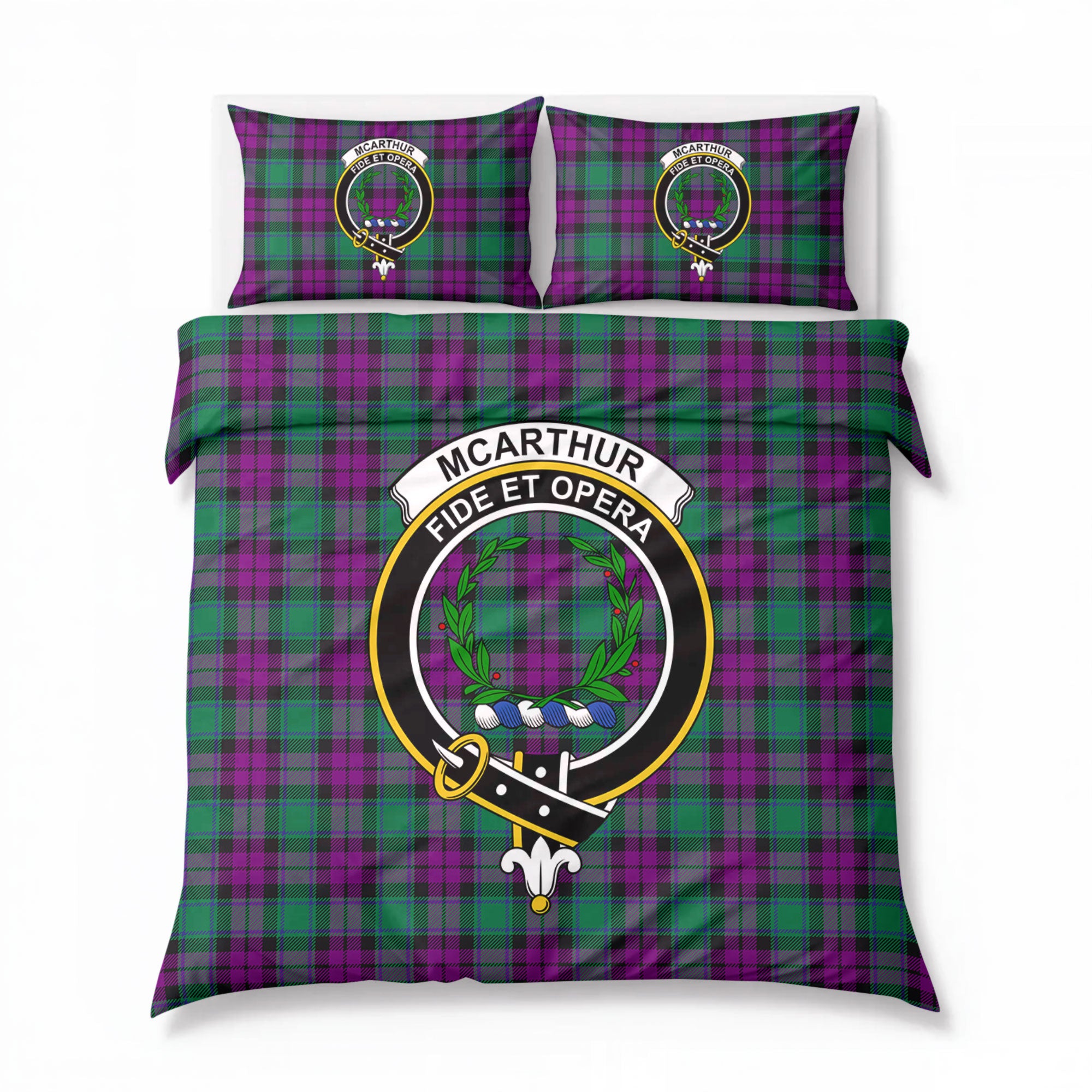 McArthur - Milton Tartan Crest Bedding Set