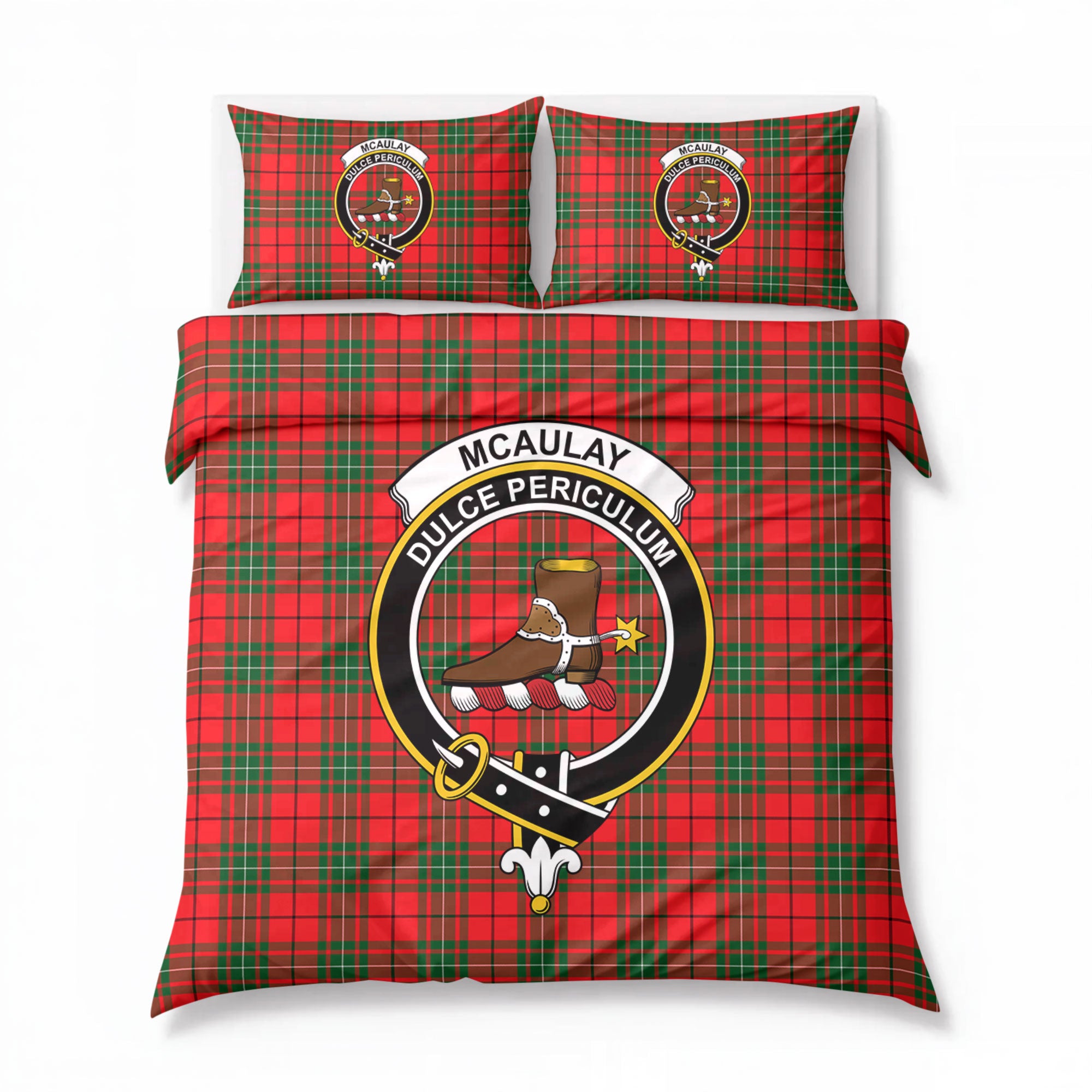McAulay Modern Tartan Crest Bedding Set
