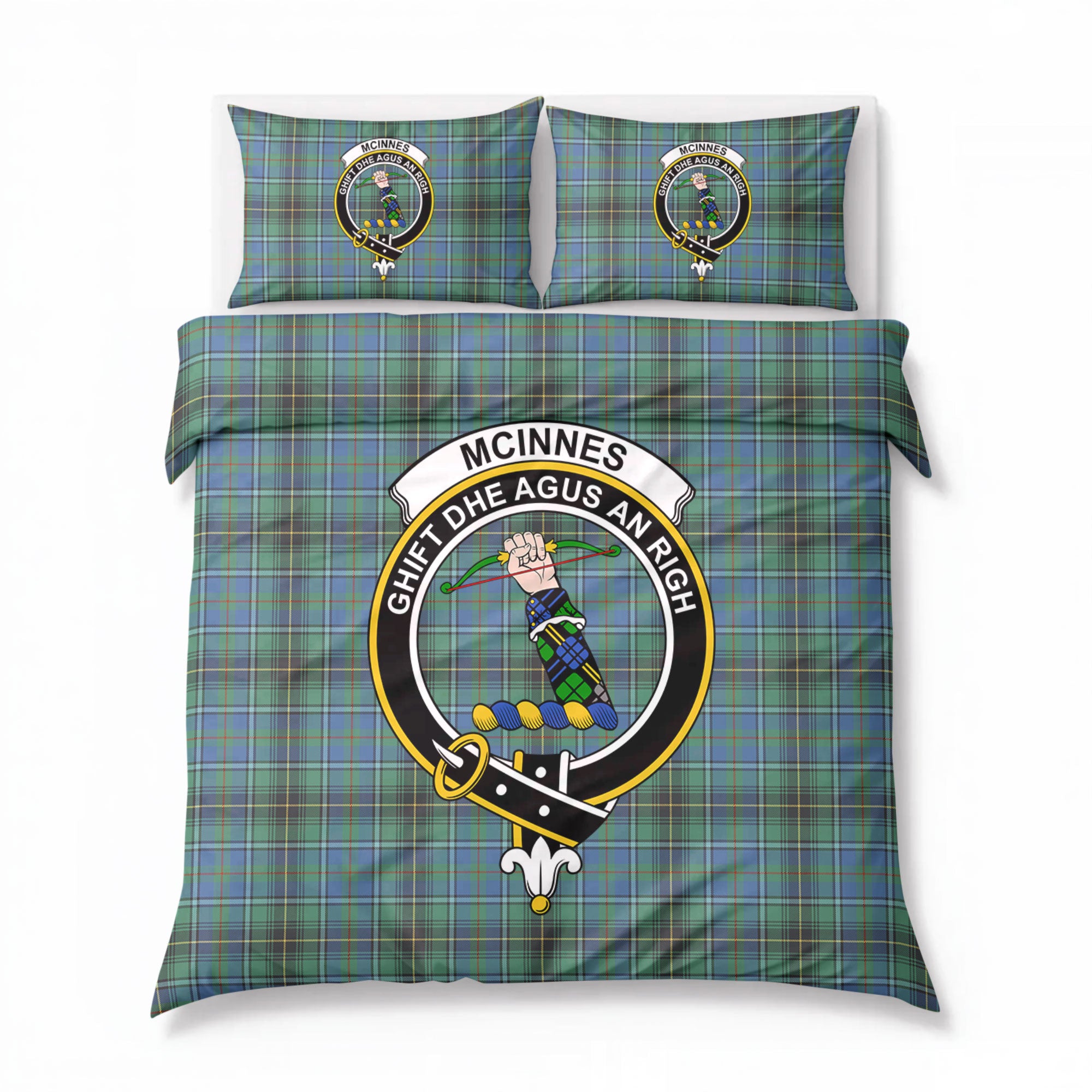 McInnes Ancient Tartan Crest Bedding Set