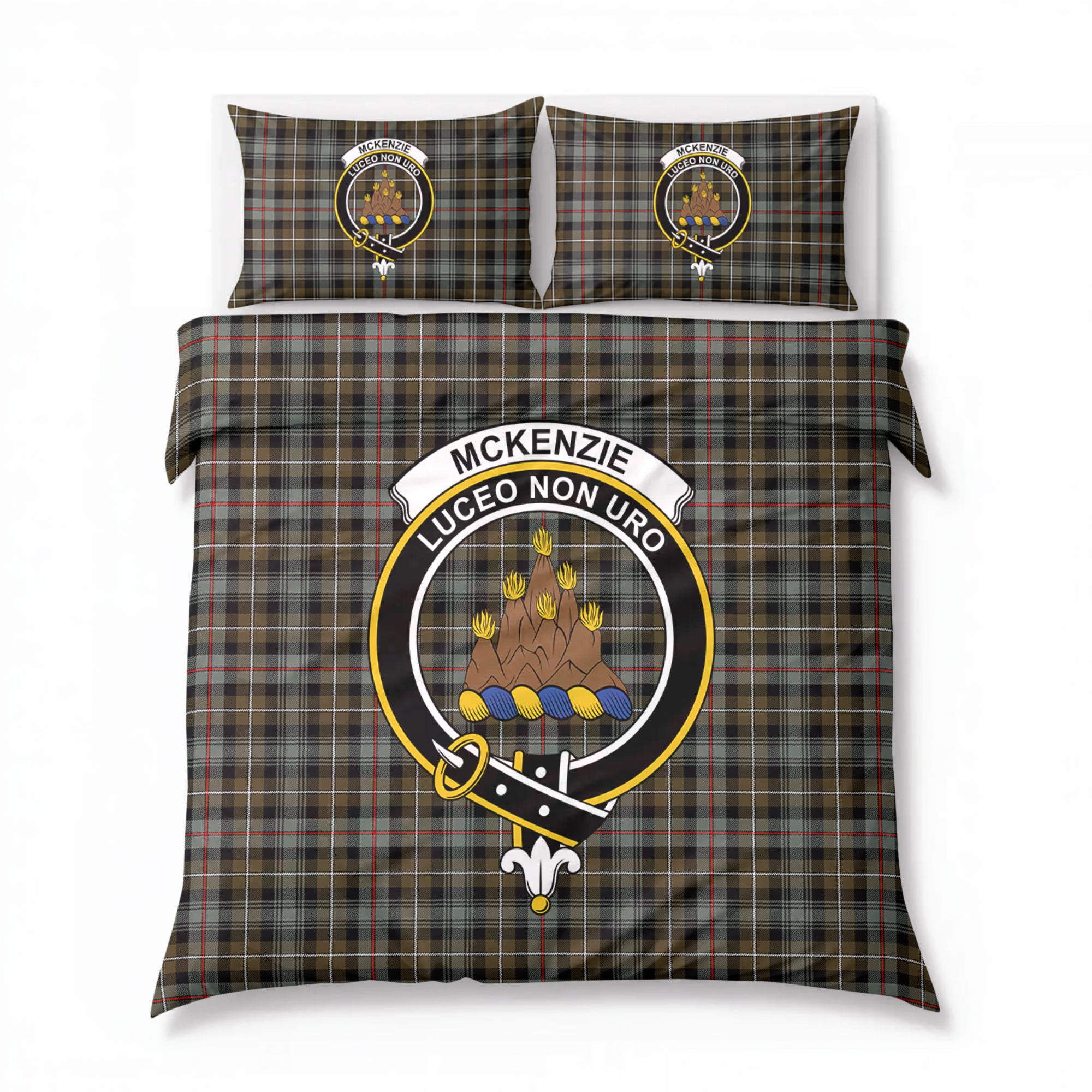 McKenzie Weathered Tartan Crest Bedding Set