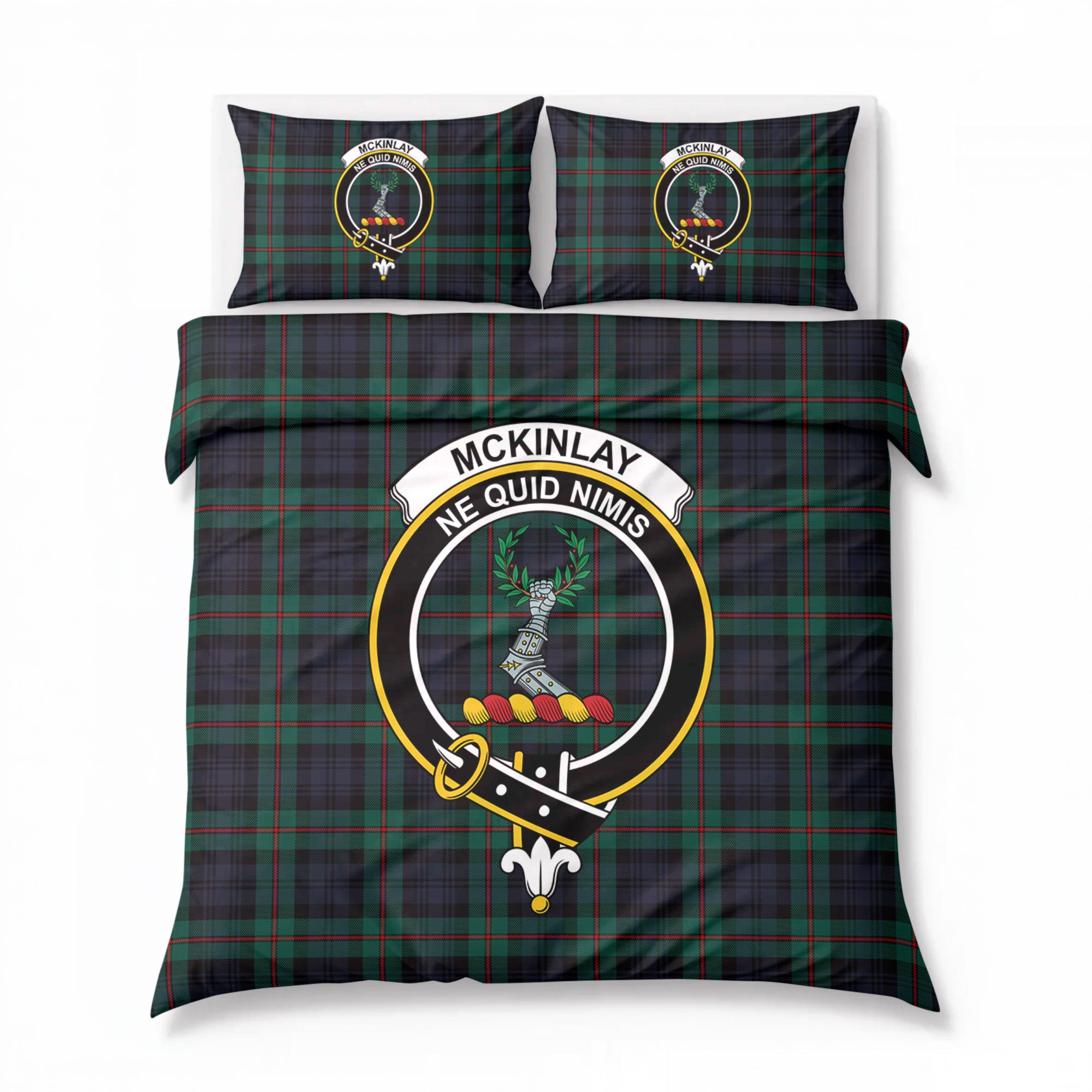 McKinlay Modern Tartan Crest Bedding Set