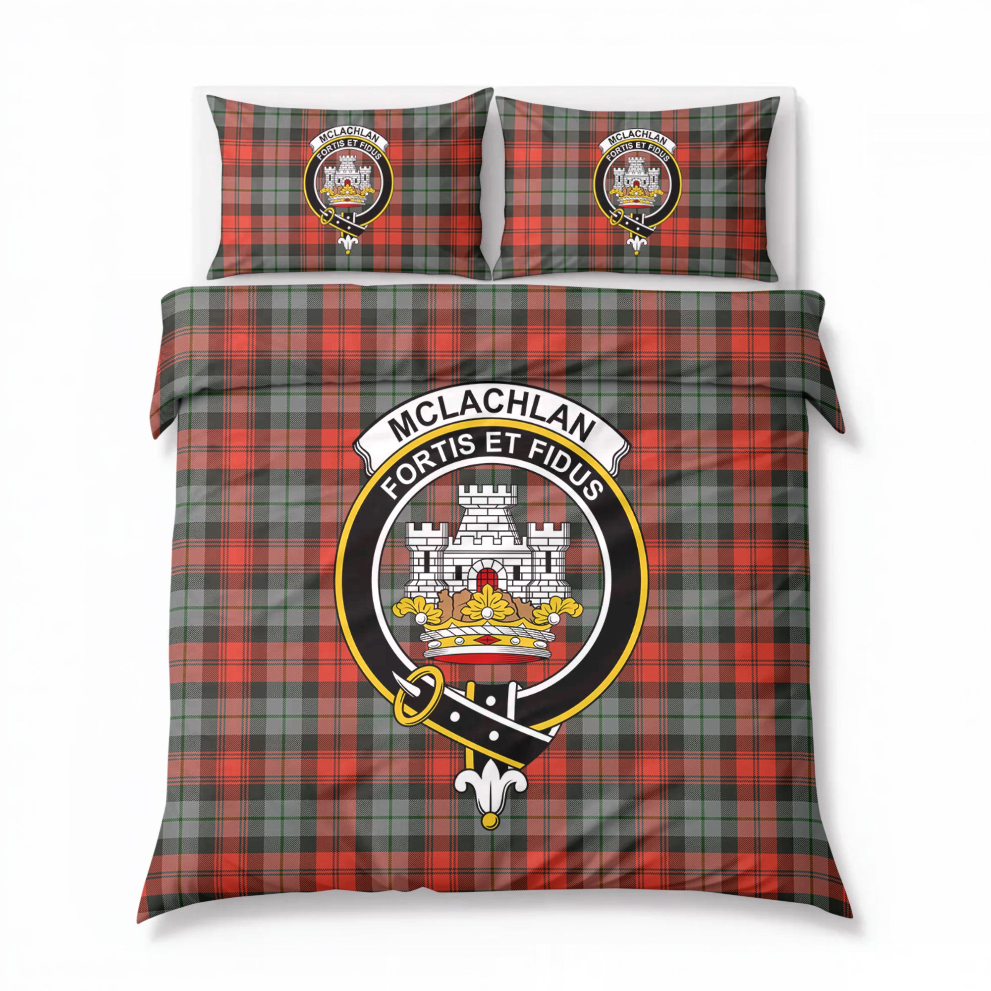 McLachlan Weathered Tartan Crest Bedding Set