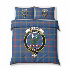 McLaine of Loch Buie Hunting Ancient Tartan Crest Bedding Set