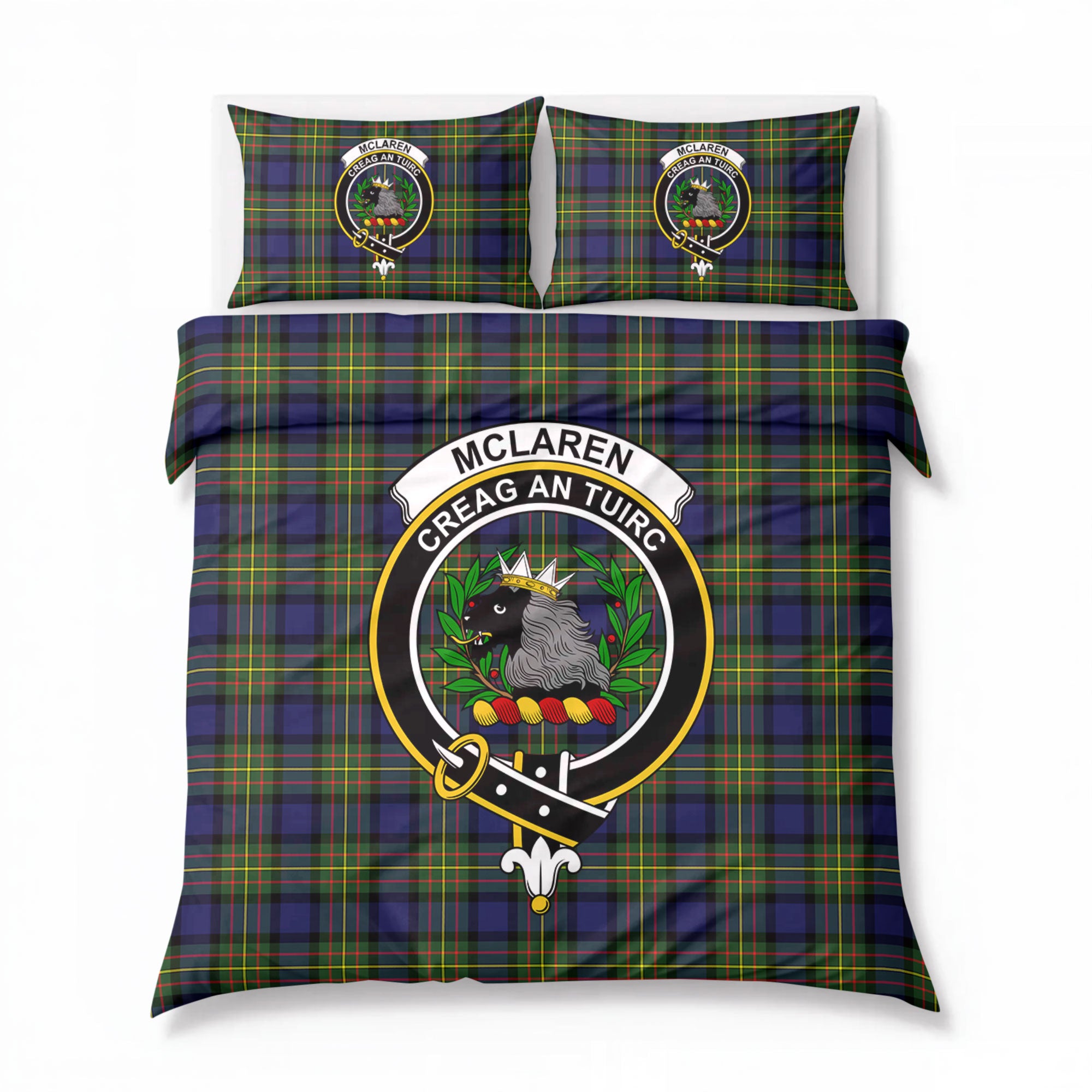 McLaren Modern Tartan Crest Bedding Set