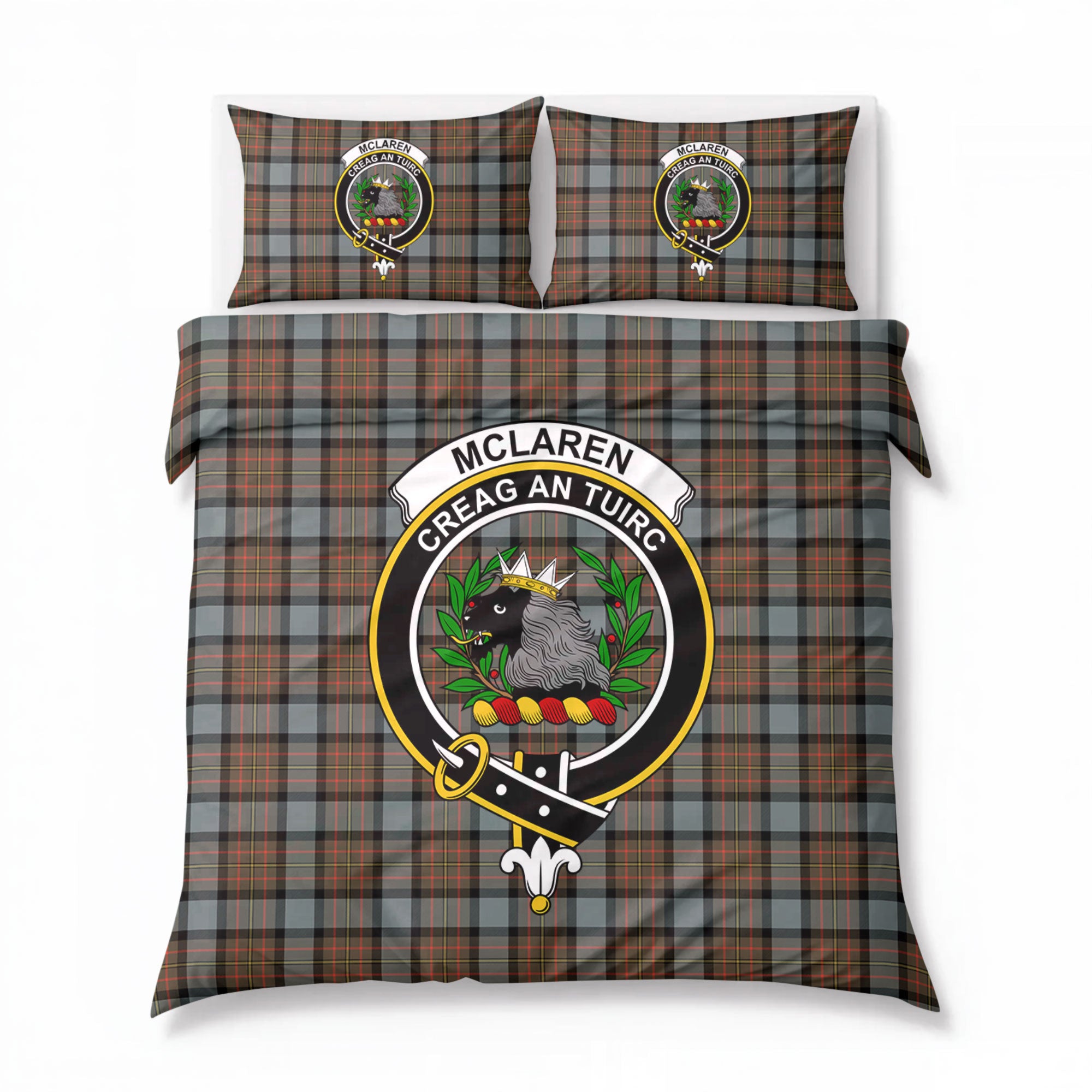 McLaren Weathered Tartan Crest Bedding Set