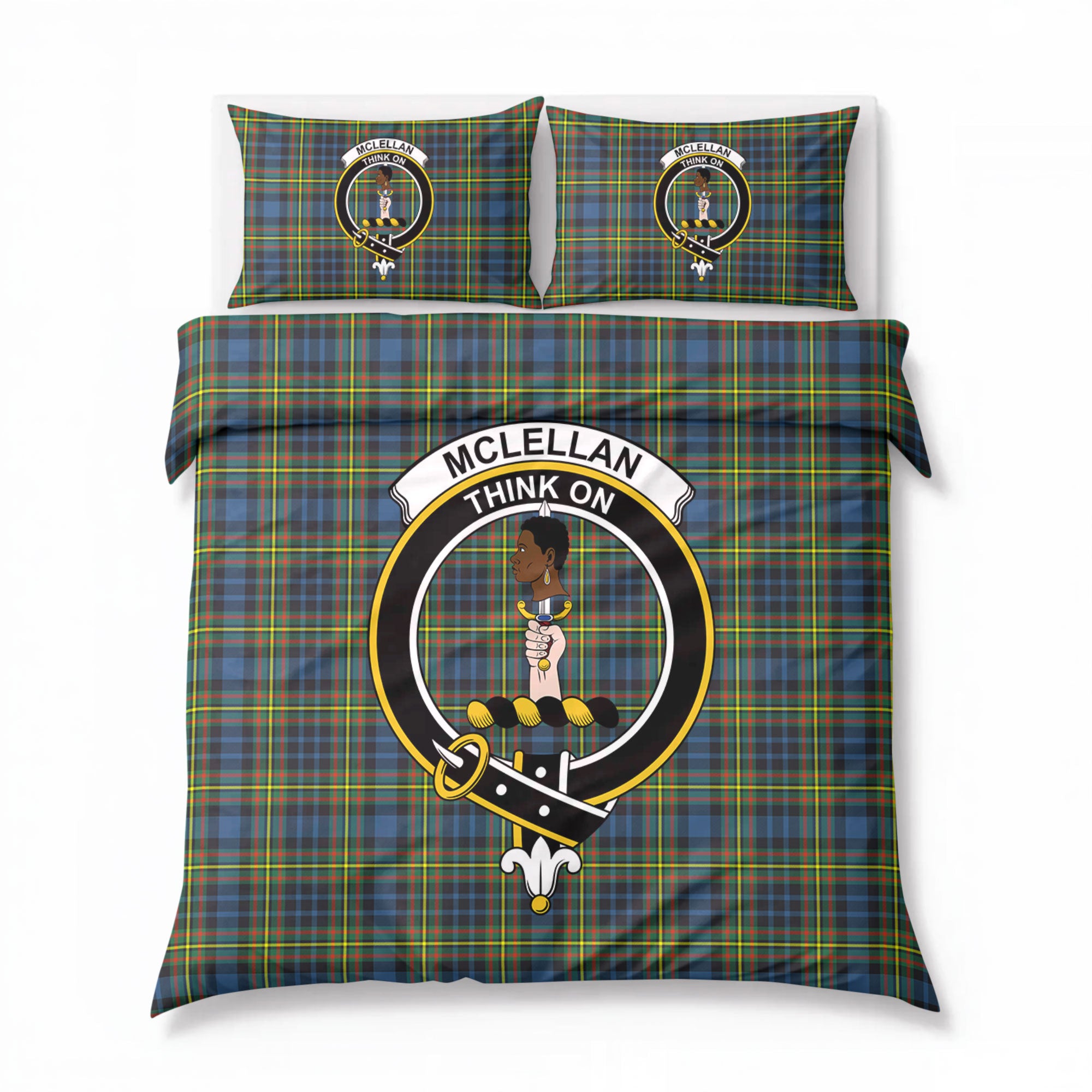 McLellan Ancient Tartan Crest Bedding Set