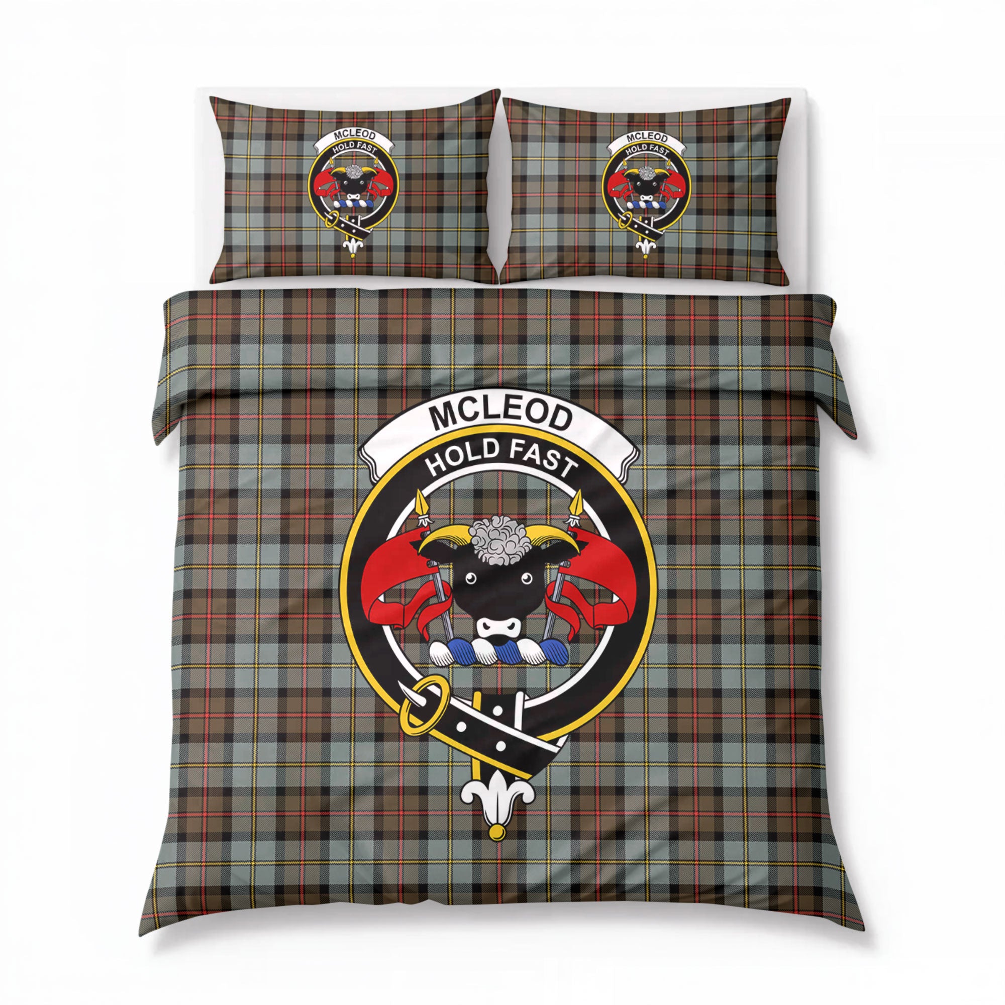 McLeod of Harris Weathered Tartan Crest Bedding Set