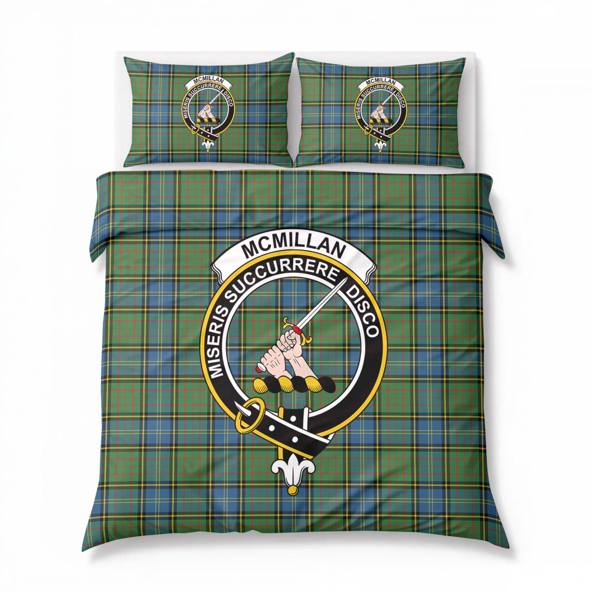 McMillan Hunting Ancient Tartan Crest Bedding Set