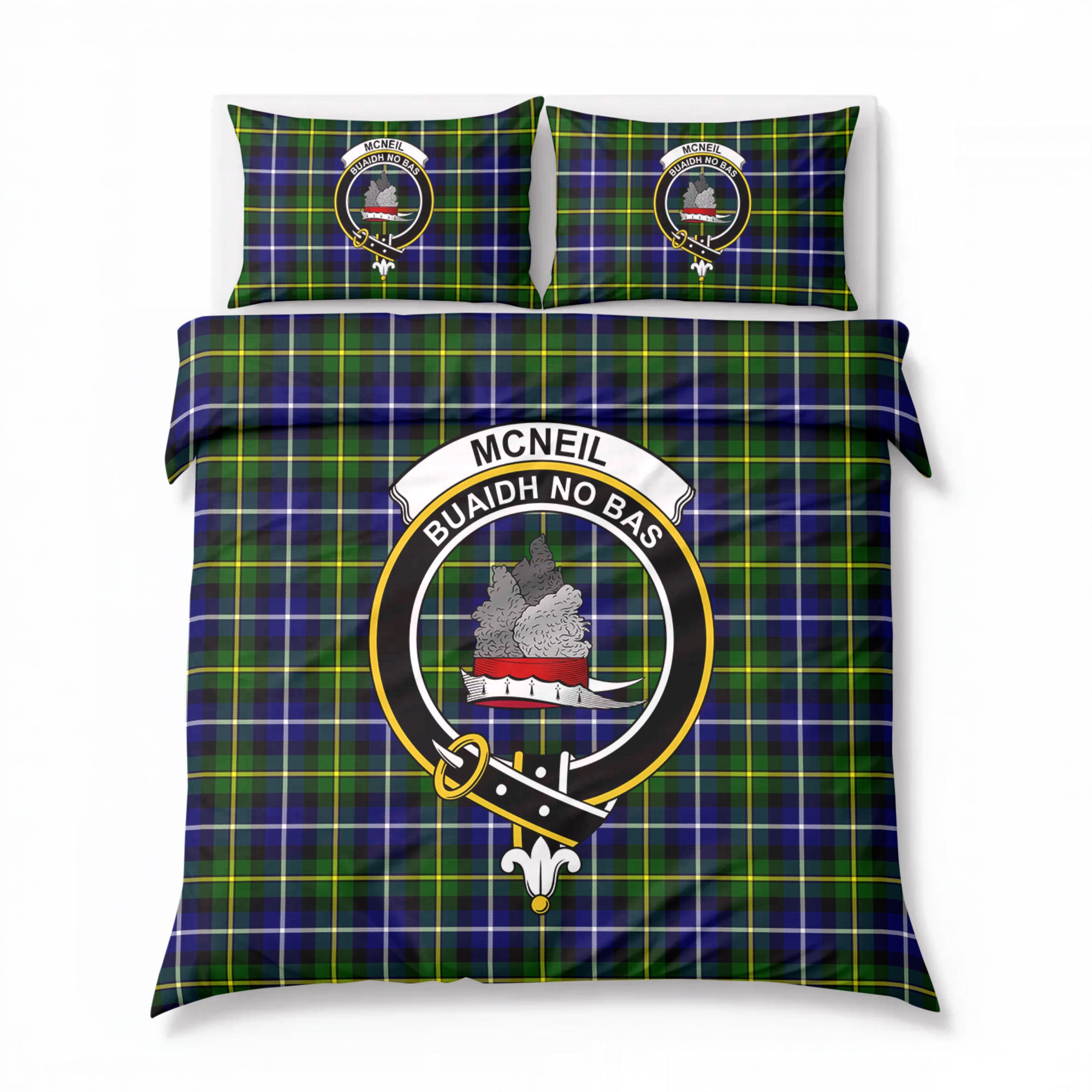 McNeil of Barra Modern Tartan Crest Bedding Set