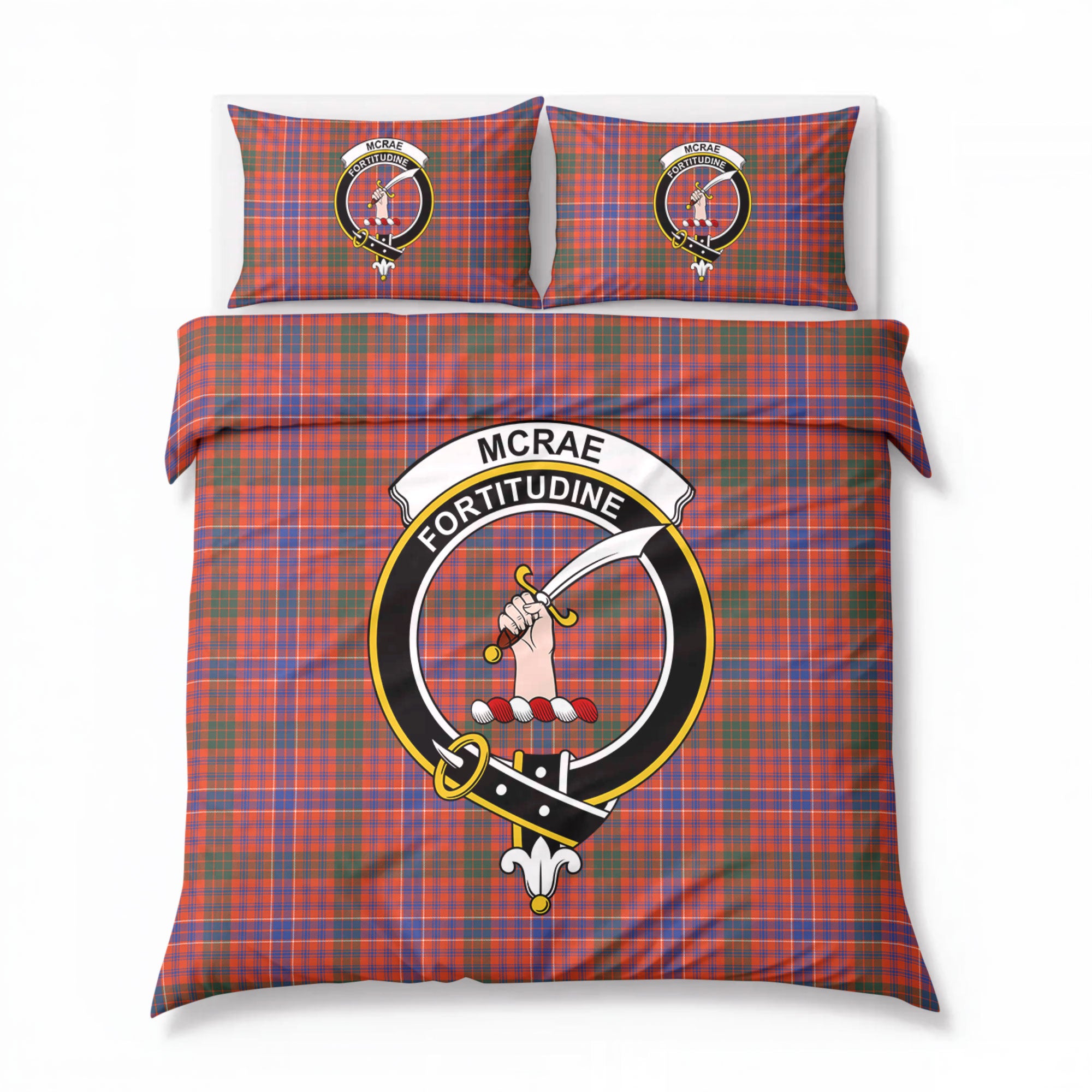 McRae Ancient Tartan Crest Bedding Set