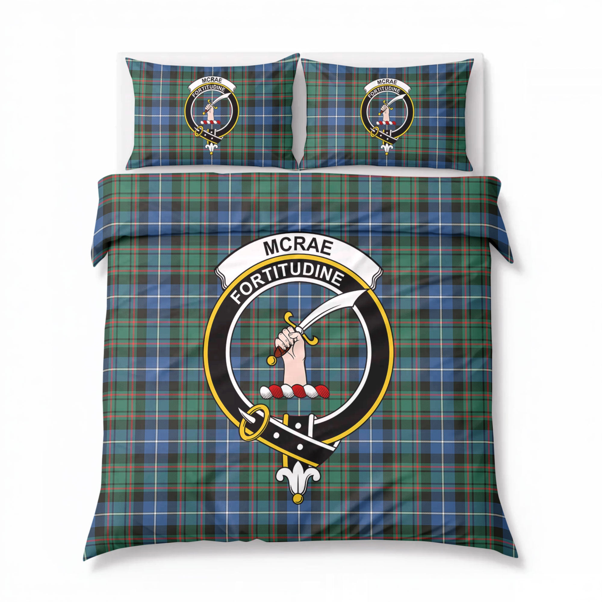 McRae Hunting Ancient Tartan Crest Bedding Set