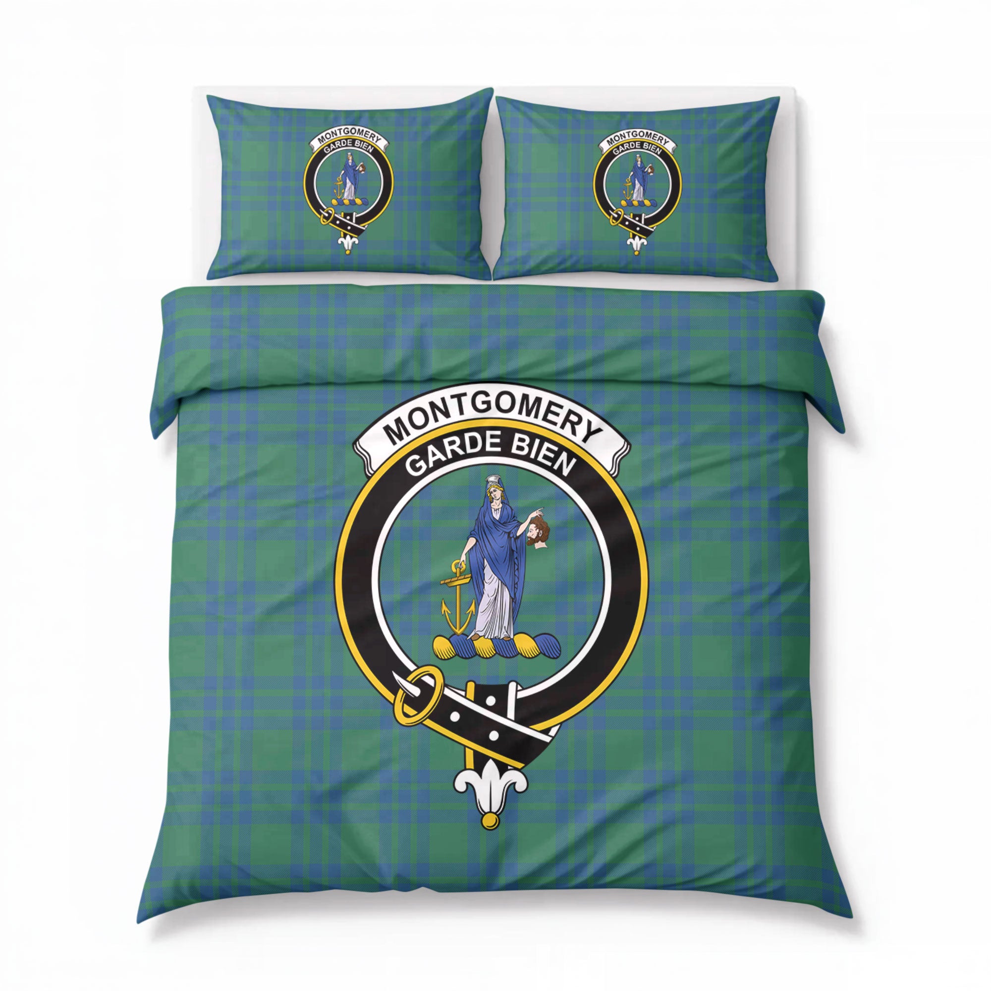Montgomery Ancient Tartan Crest Bedding Set
