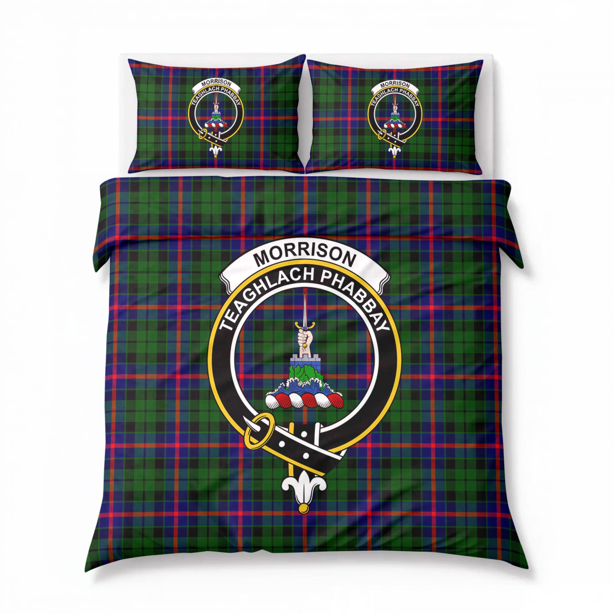 Morrison Modern Tartan Crest Bedding Set