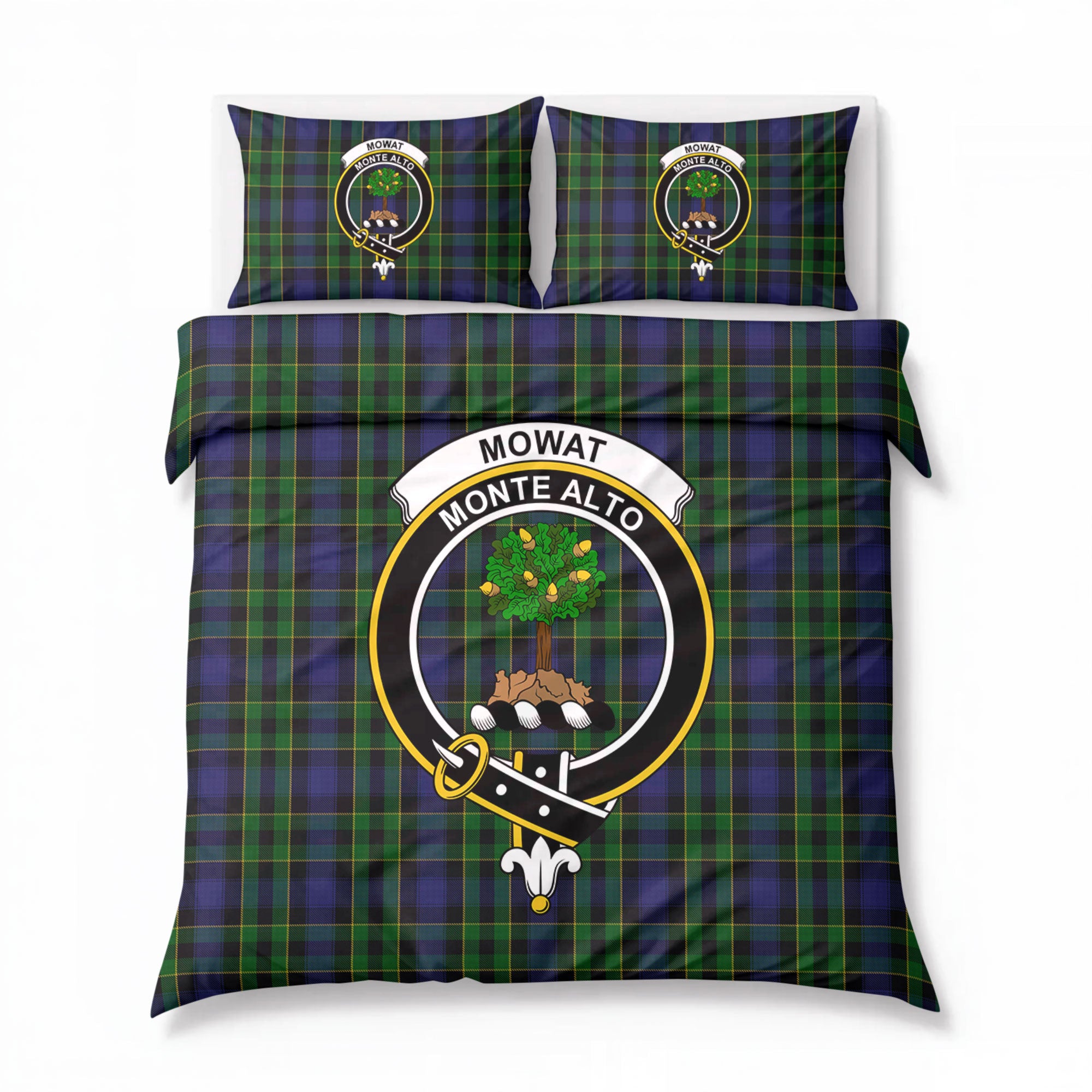 Mowat Modern Tartan Crest Bedding Set