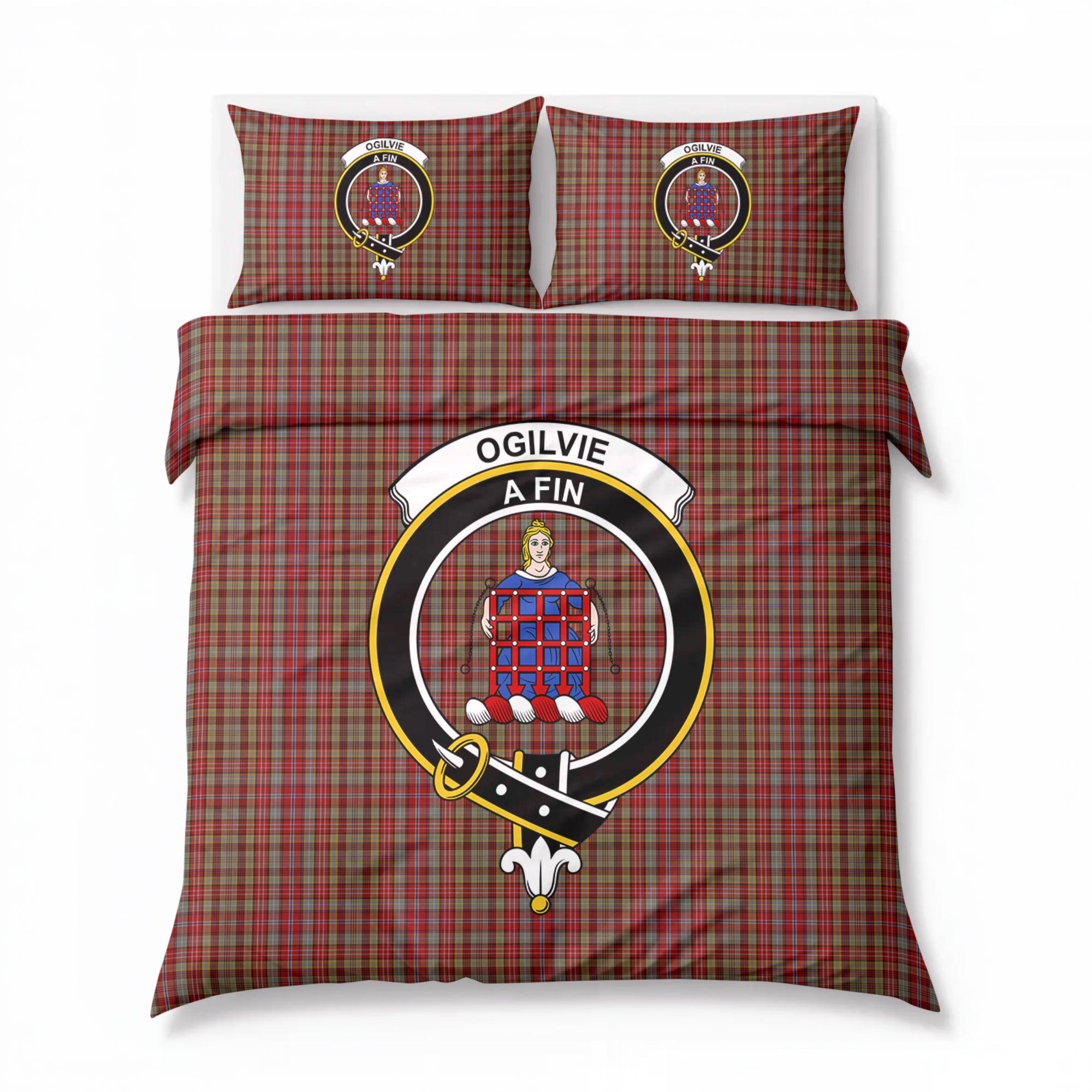 Ogilvie Tartan Crest Bedding Set