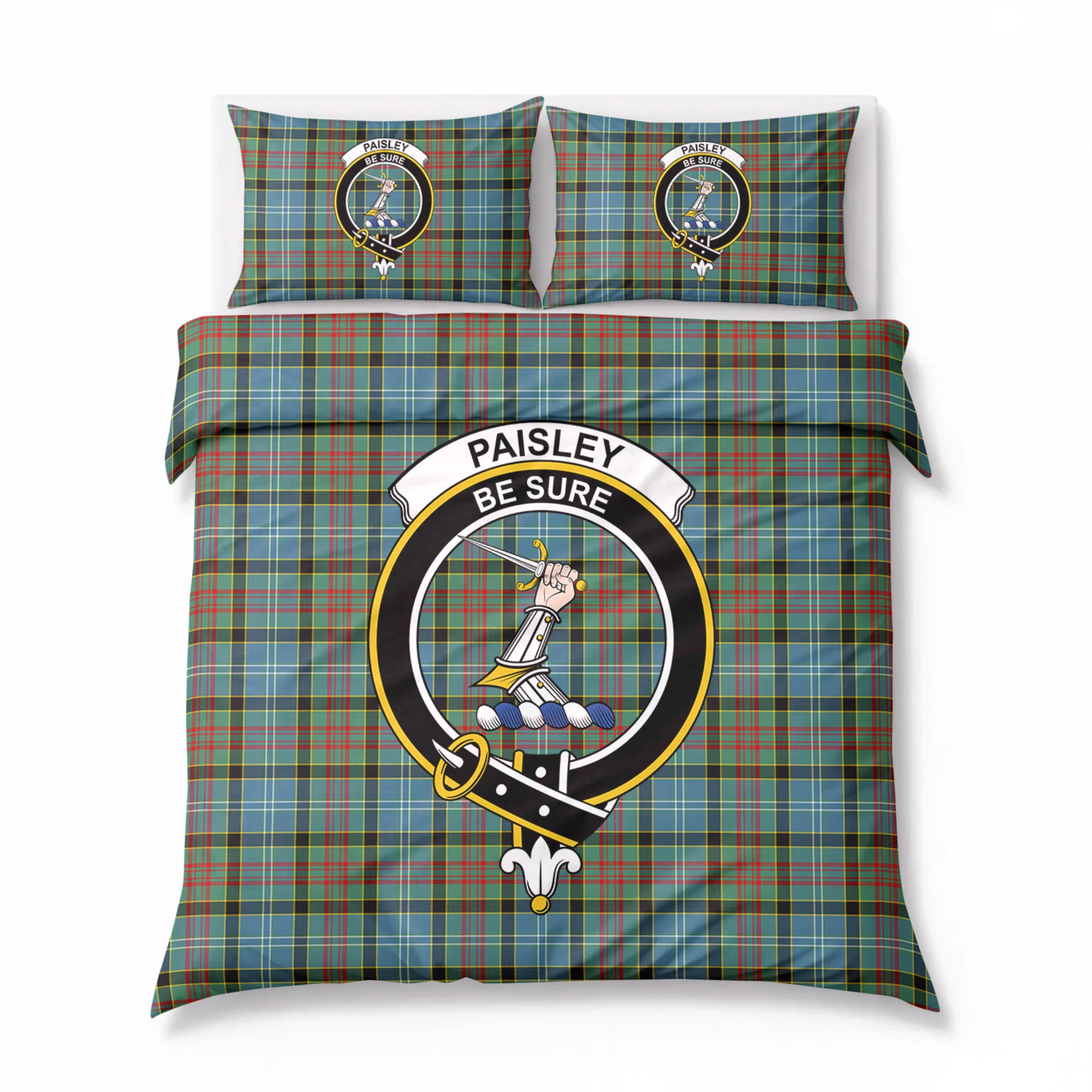 Paisley District Tartan Crest Bedding Set