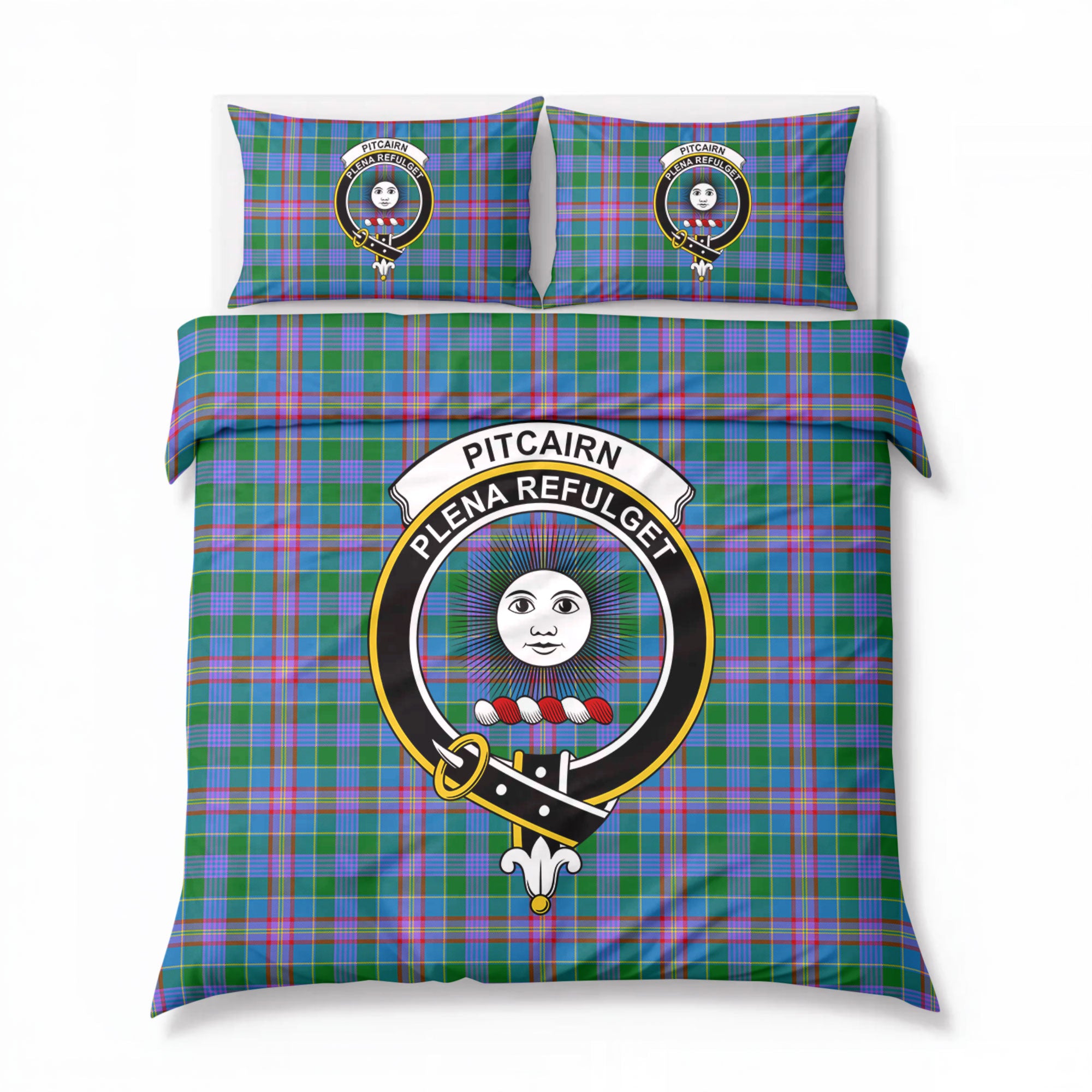 Pitcairn Hunting Tartan Crest Bedding Set