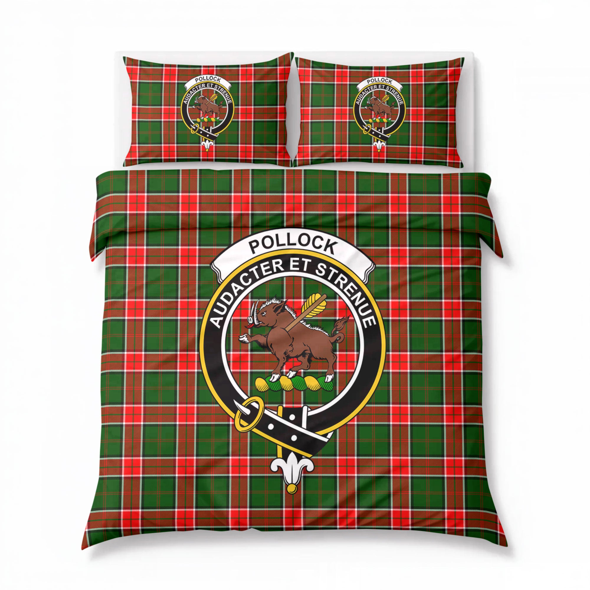 Pollock Tartan Crest Bedding Set