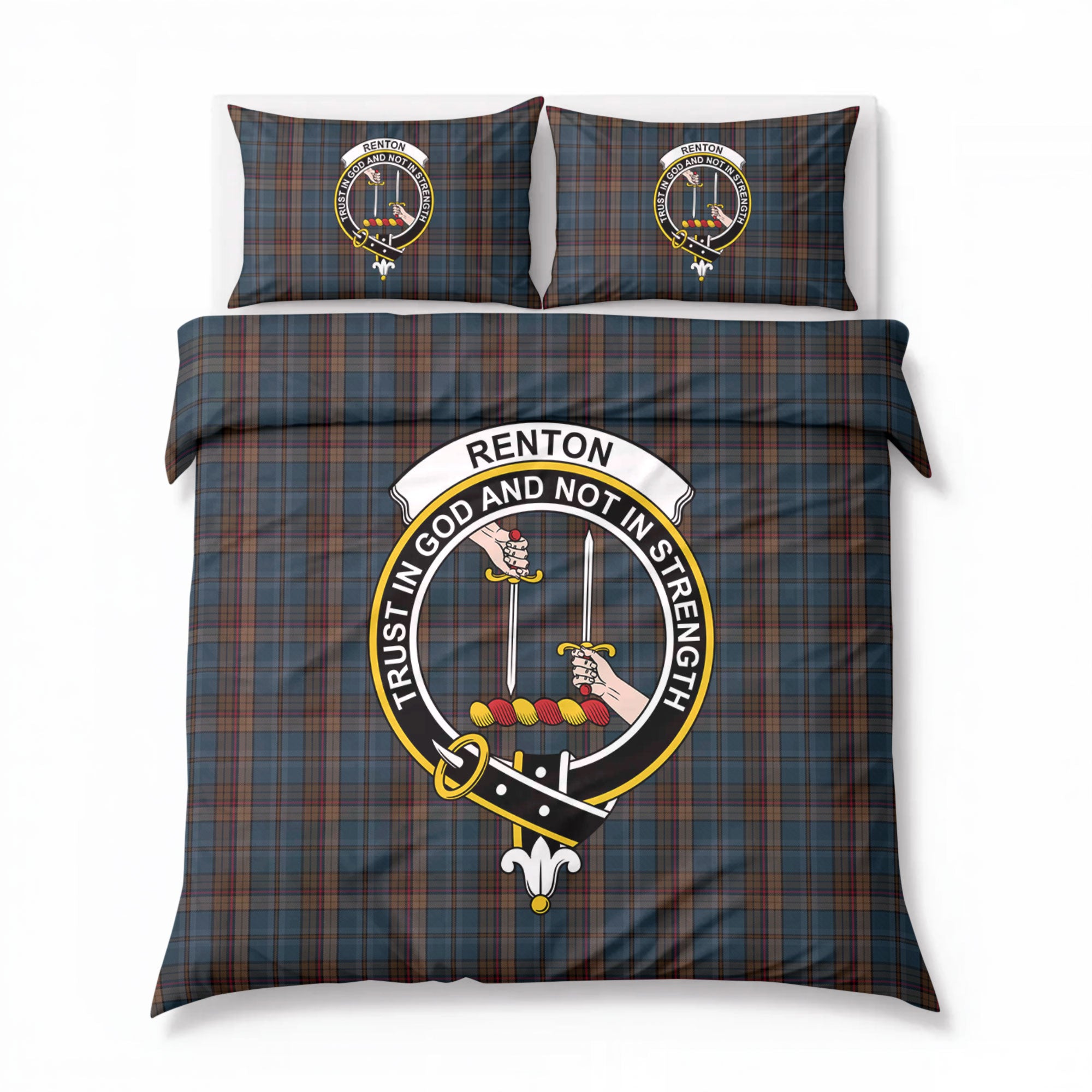 Renton Tartan Crest Bedding Set