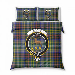 Scott Green Modern Tartan Crest Bedding Set
