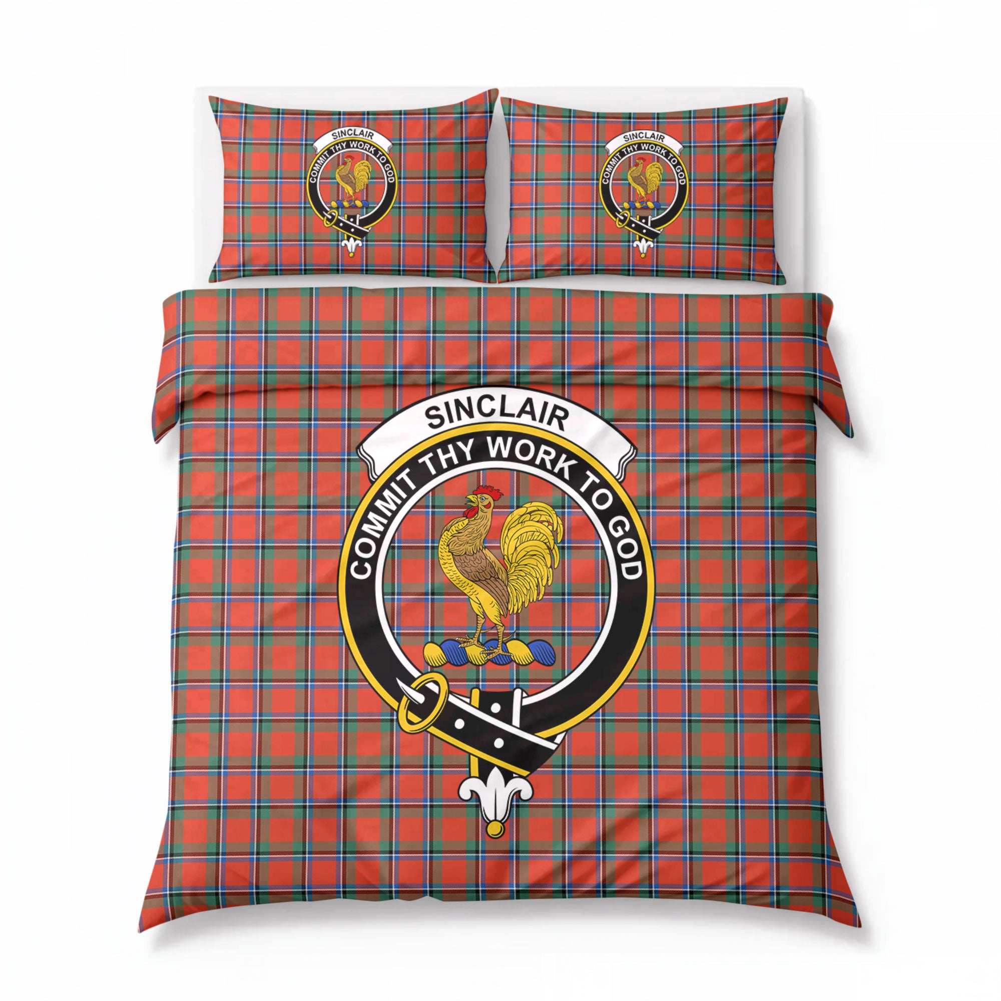 Sinclair Ancient Tartan Crest Bedding Set