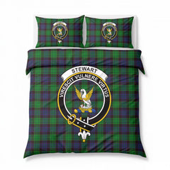 Stewart Old Modern Tartan Crest Bedding Set
