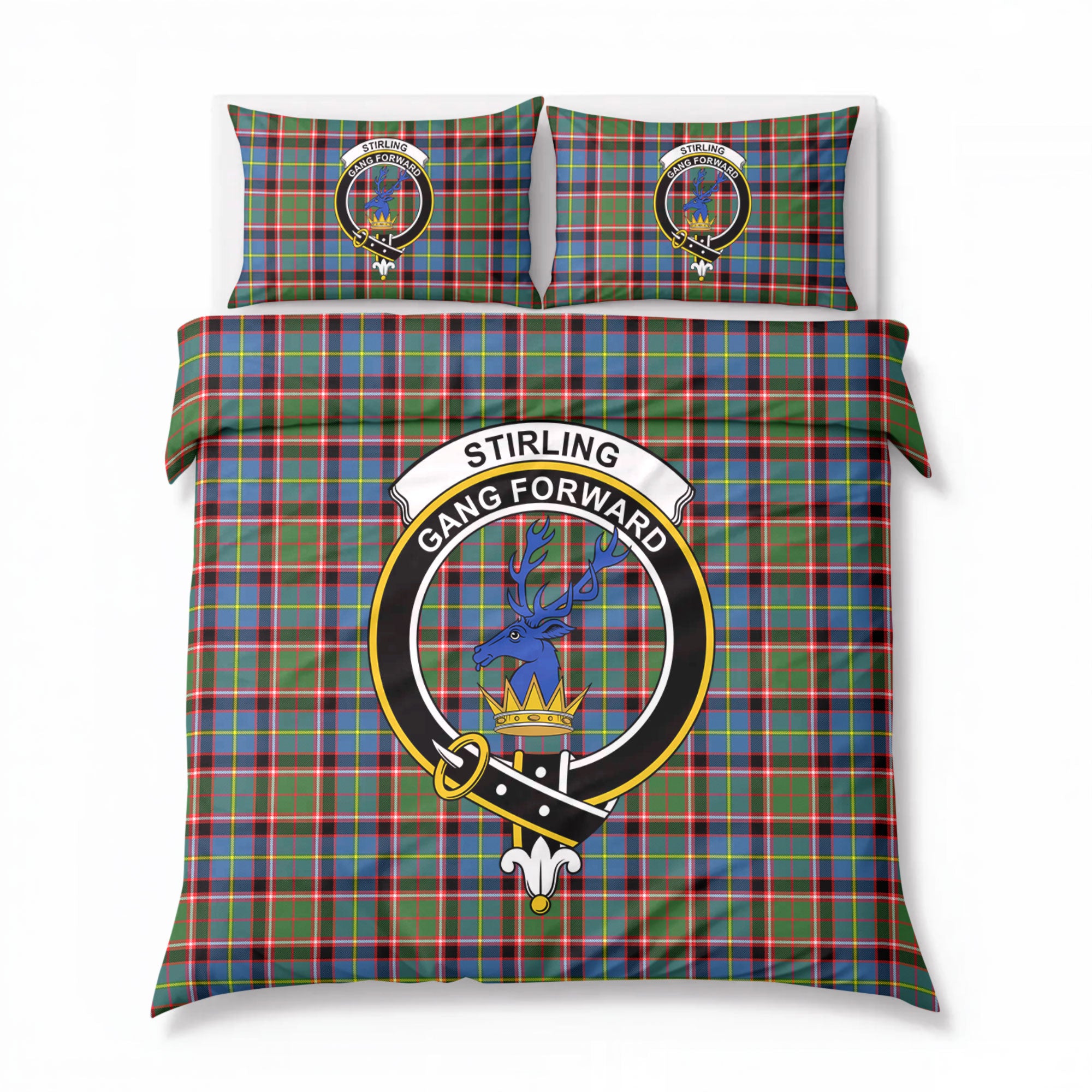 Stirling (of Cadder-Present Chief) Tartan Crest Bedding Set