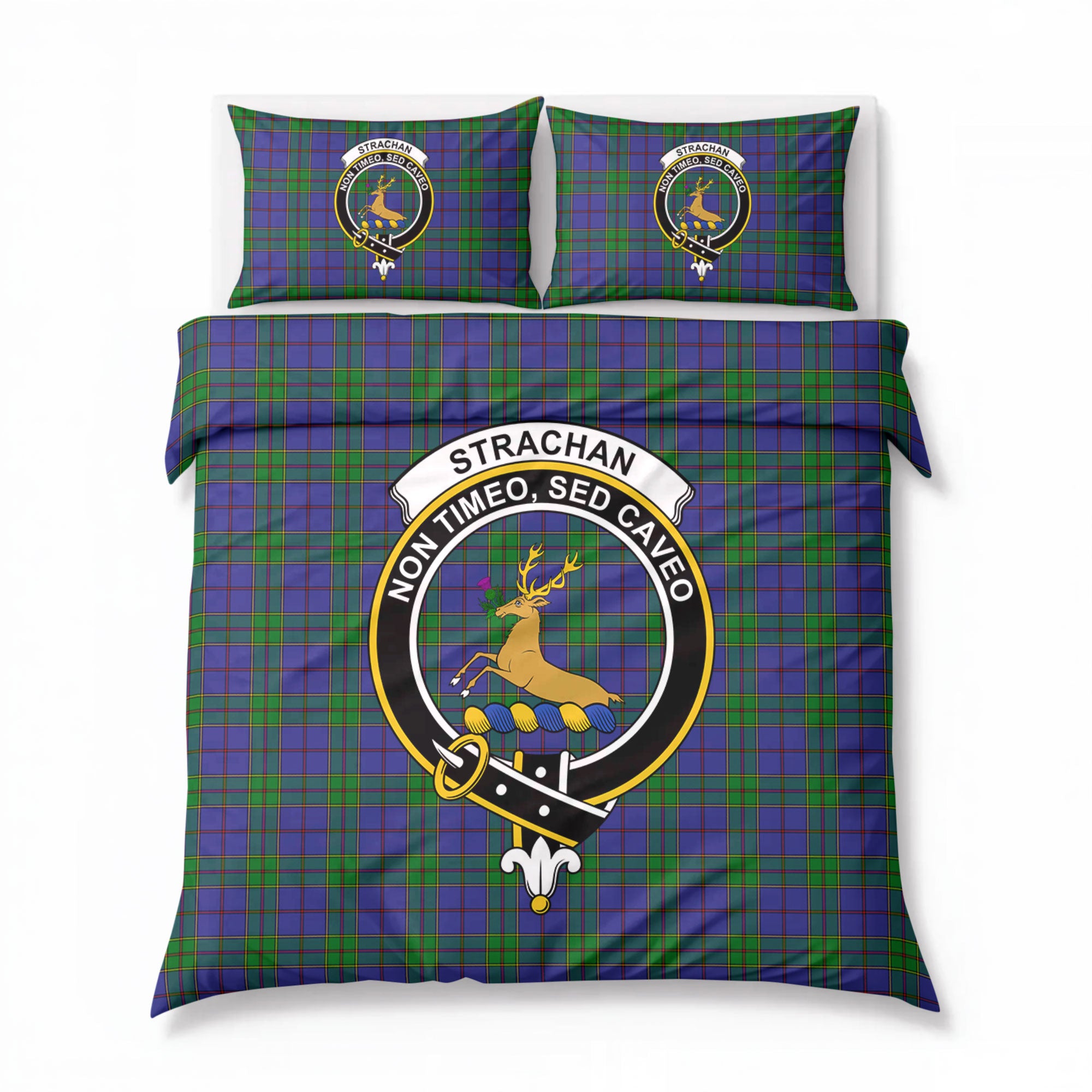 Strachan Tartan Crest Bedding Set
