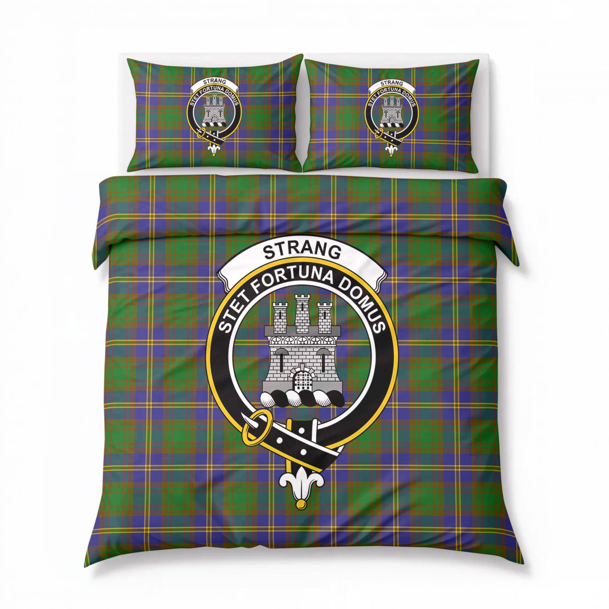 Strang (or Strange) Tartan Crest Bedding Set