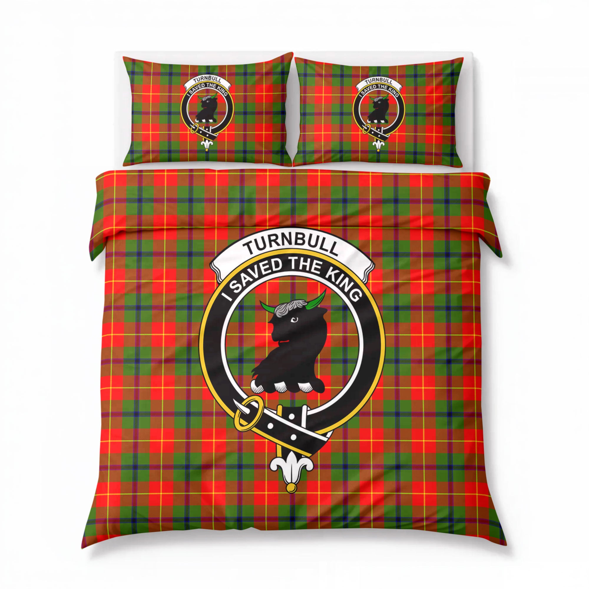 Turnbull Dress Tartan Crest Bedding Set