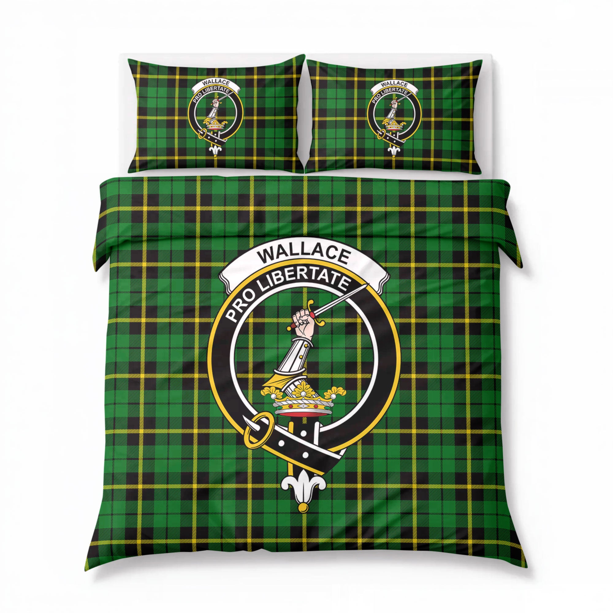 Wallace Hunting Modern Tartan Crest Bedding Set
