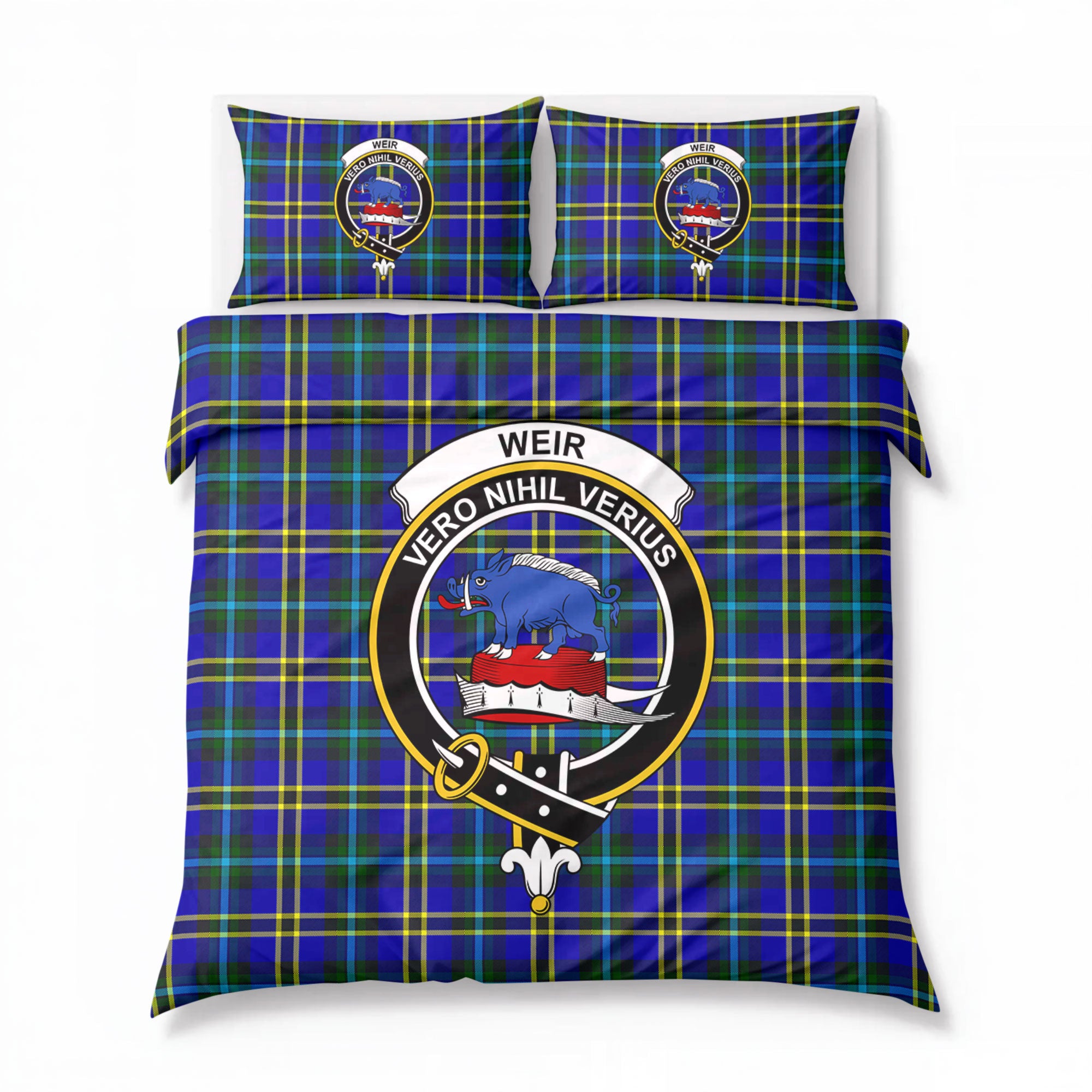 Weir Modern Tartan Crest Bedding Set