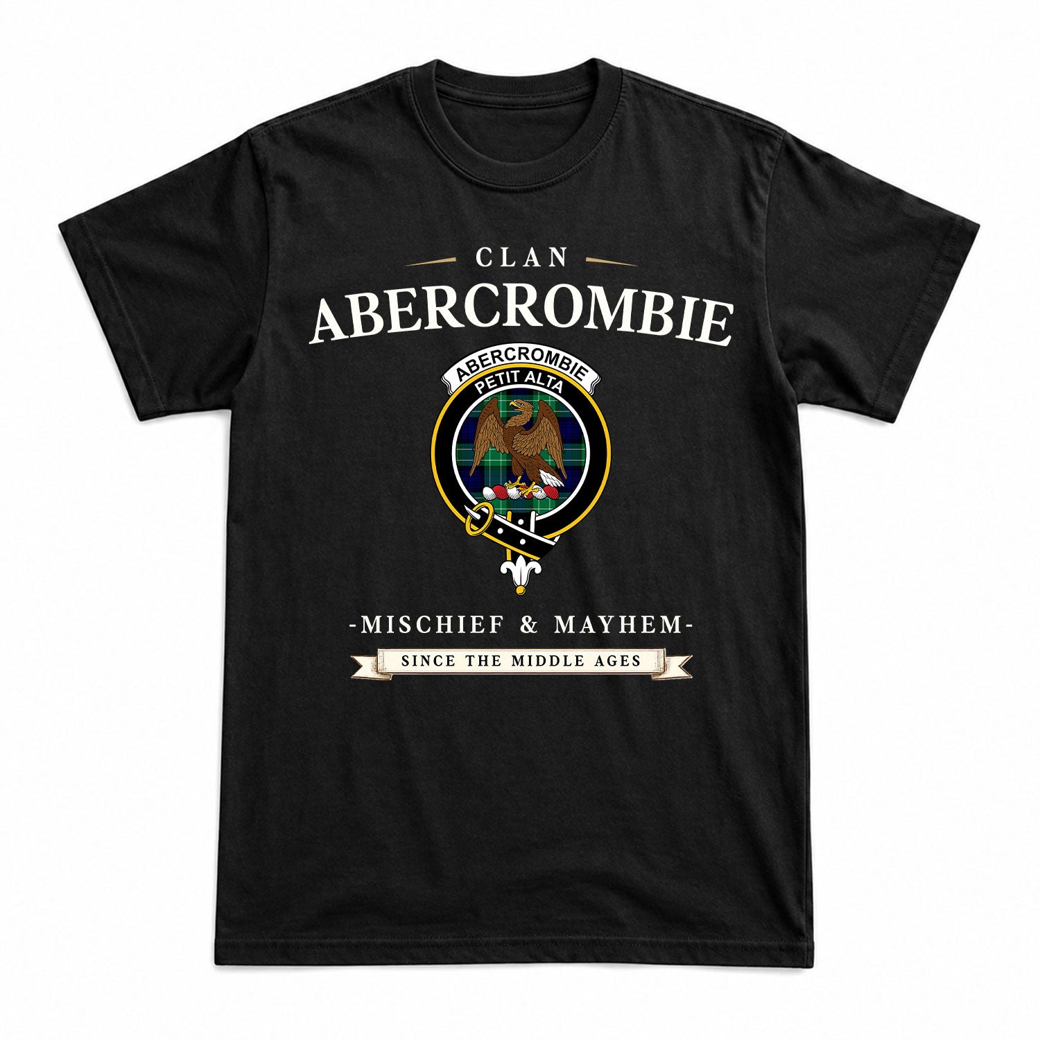 Abercrombie Tartan Crest Mischief and Mayhem T-shirt