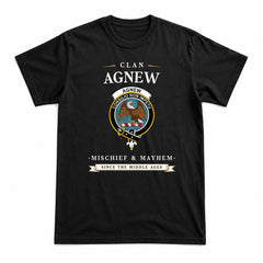 Agnew Ancient Tartan Crest Mischief and Mayhem T-shirt