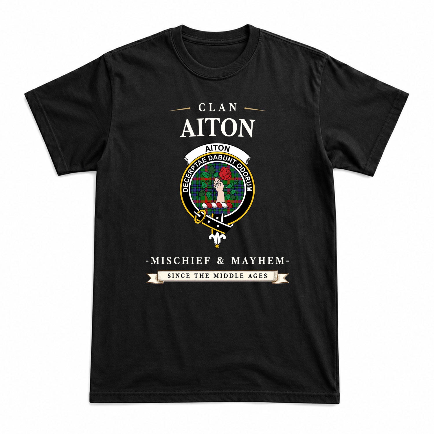 Aiton Tartan Crest Mischief and Mayhem T-shirt