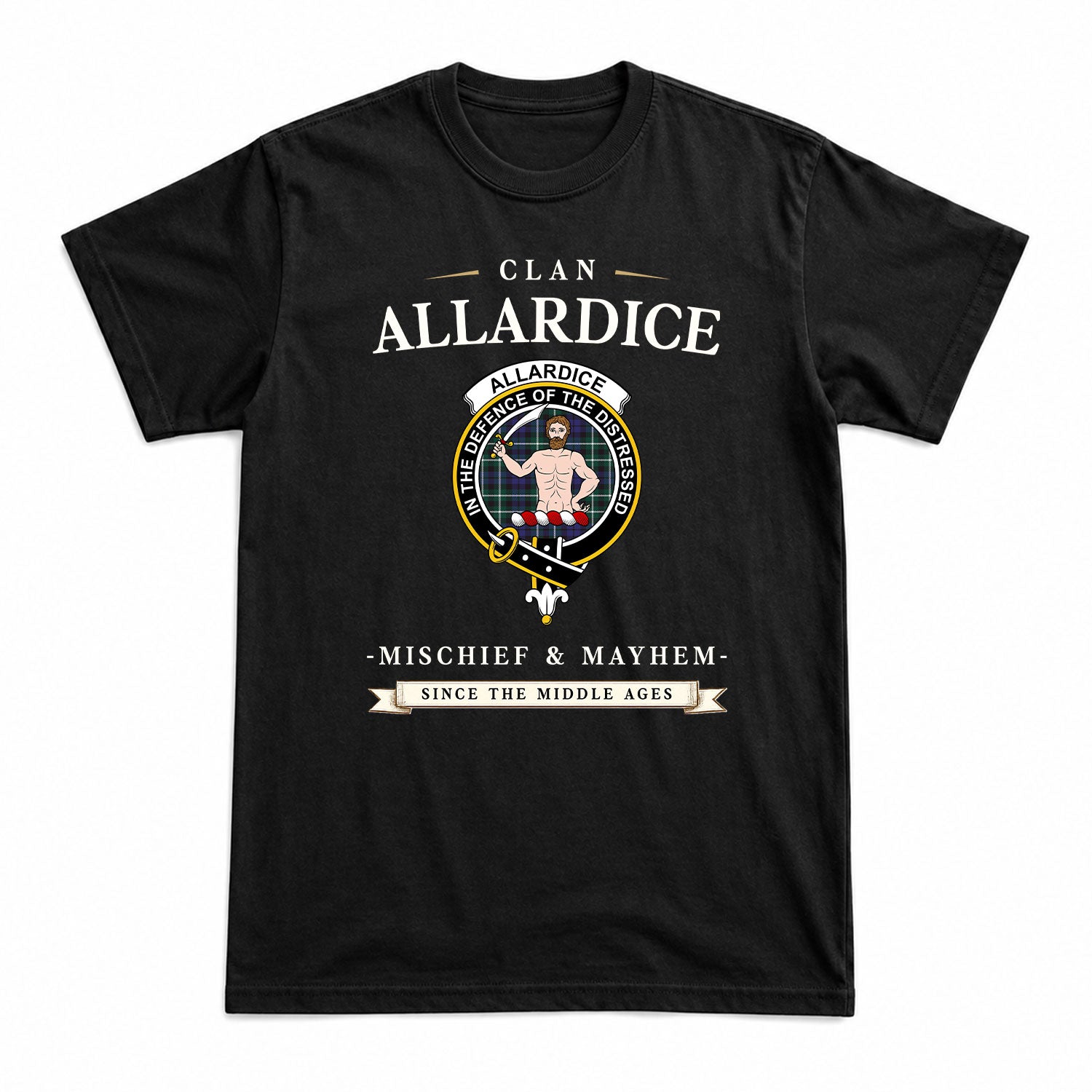 Allardice Tartan Crest Mischief and Mayhem T-shirt