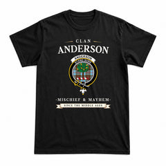 Anderson Ancient Tartan Crest Mischief and Mayhem T-shirt