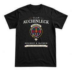 Auchinleck Tartan Crest Mischief and Mayhem T-shirt