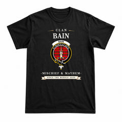Bain Tartan Crest Mischief and Mayhem T-shirt