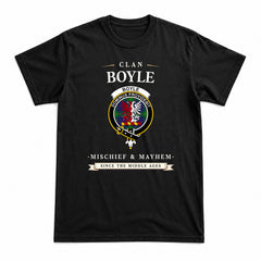 Boyle Tartan Crest Mischief and Mayhem T-shirt