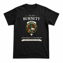 Burnett Tartan Crest Mischief and Mayhem T-shirt
