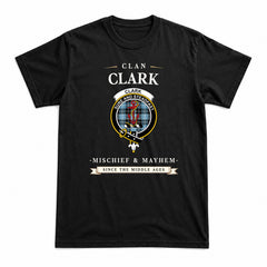 Clark Ancient Tartan Crest Mischief and Mayhem T-shirt