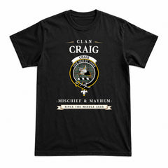 Craig Tartan Crest Mischief and Mayhem T-shirt