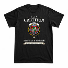 Crichton Tartan Crest Mischief and Mayhem T-shirt