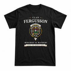 Fergusson Weathered Tartan Crest Mischief and Mayhem T-shirt