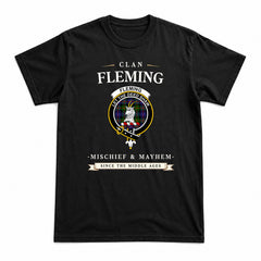 Fleming Tartan Crest Mischief and Mayhem T-shirt